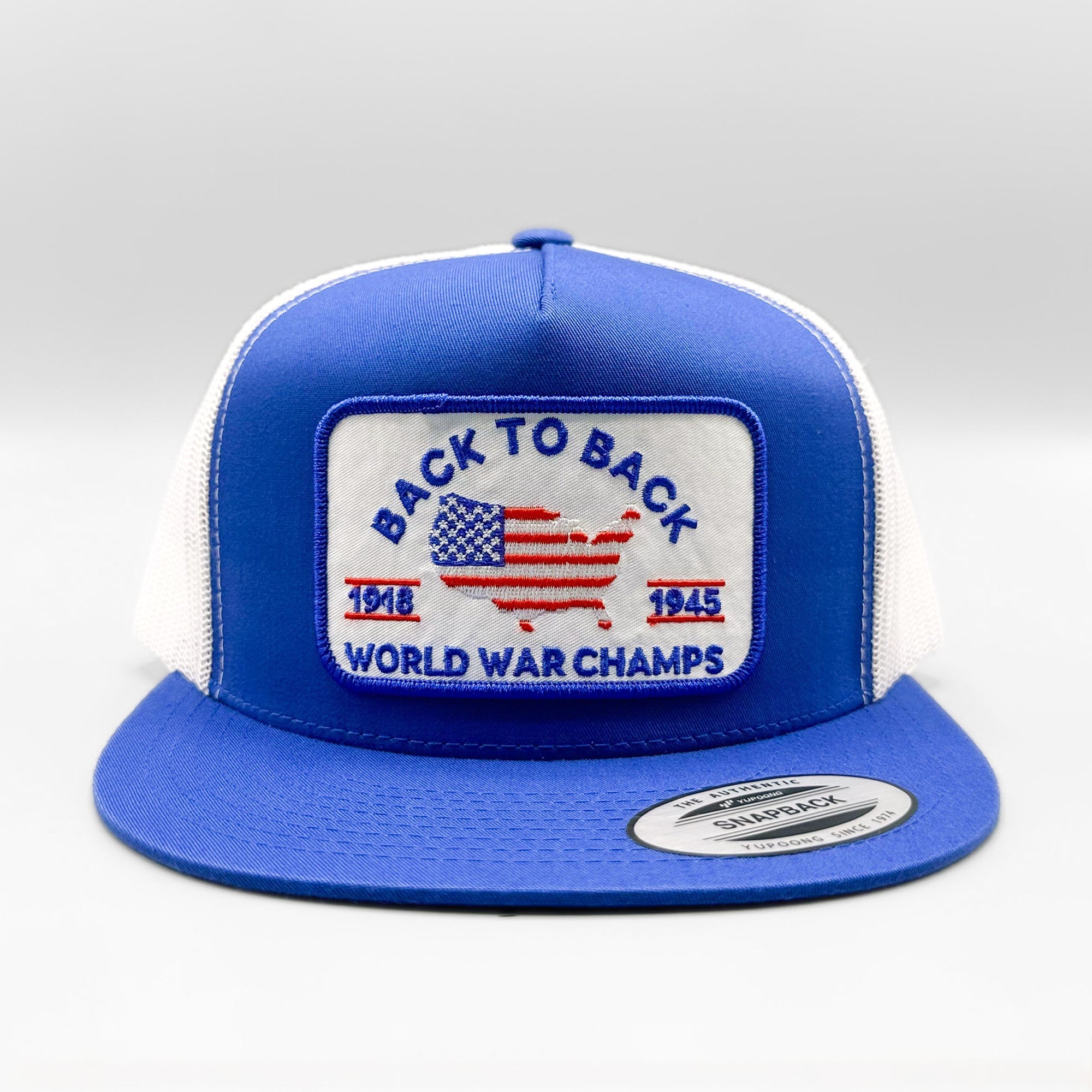 Back to Back World War Champs Patriotic Military Veterans Trucker American Fire Brigade