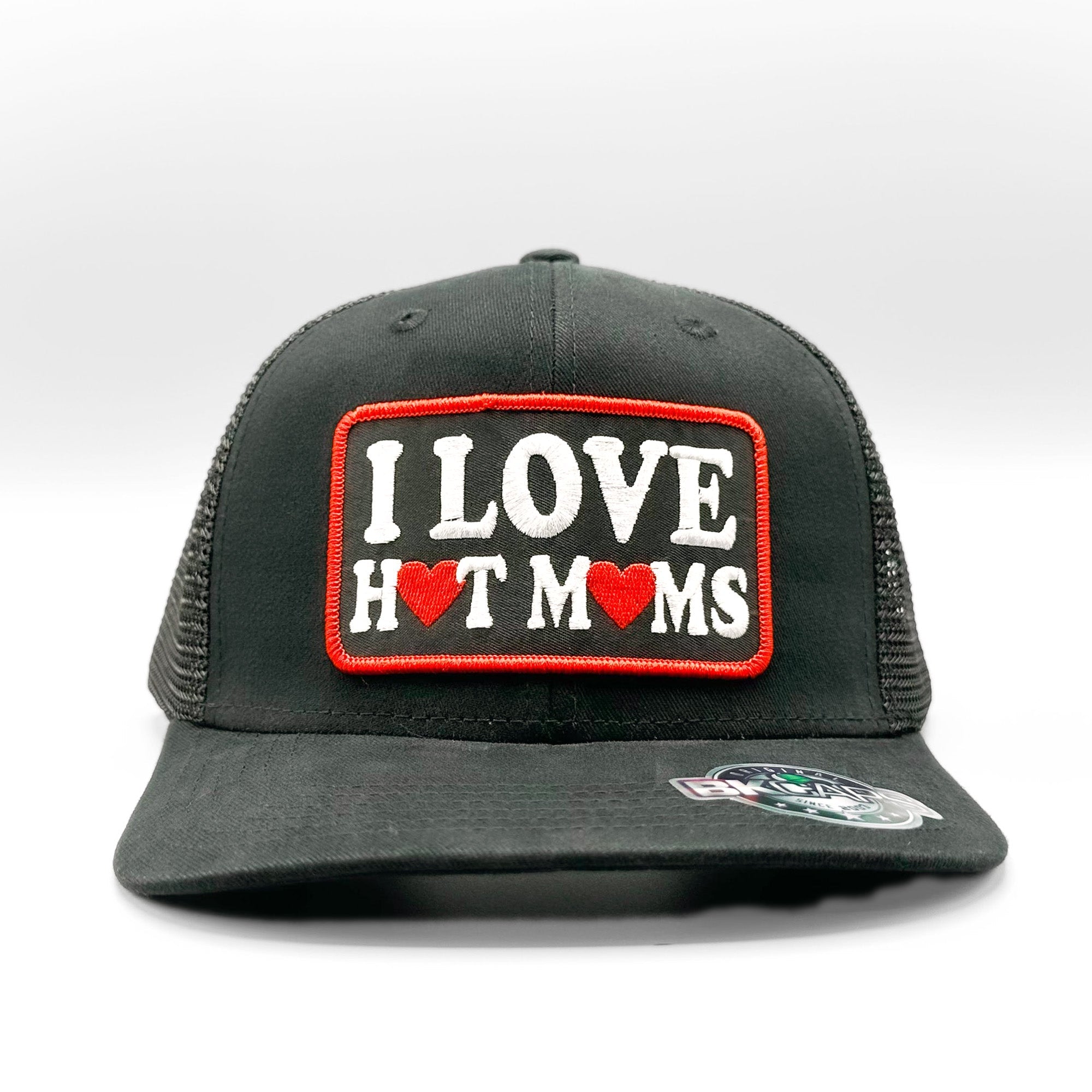 Hot Moms Club Trucker Baseball Cap, Black