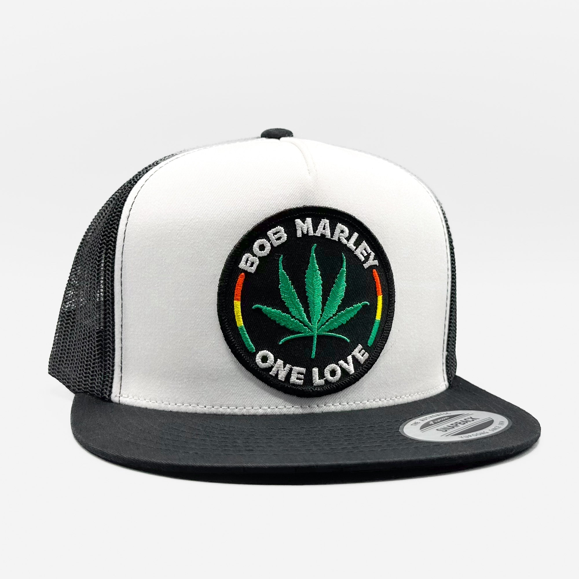 Bob Marley One Love Marijuana 420 Trucker Hat