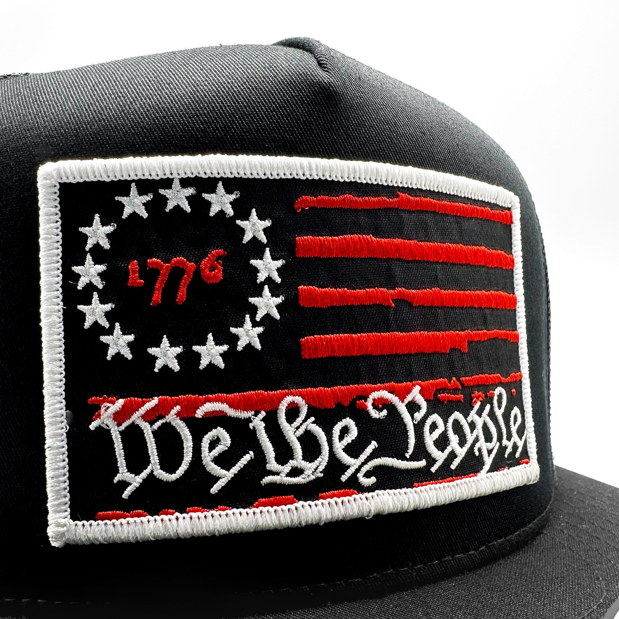 We the People Patriotic American Flag Trucker Hat - 0