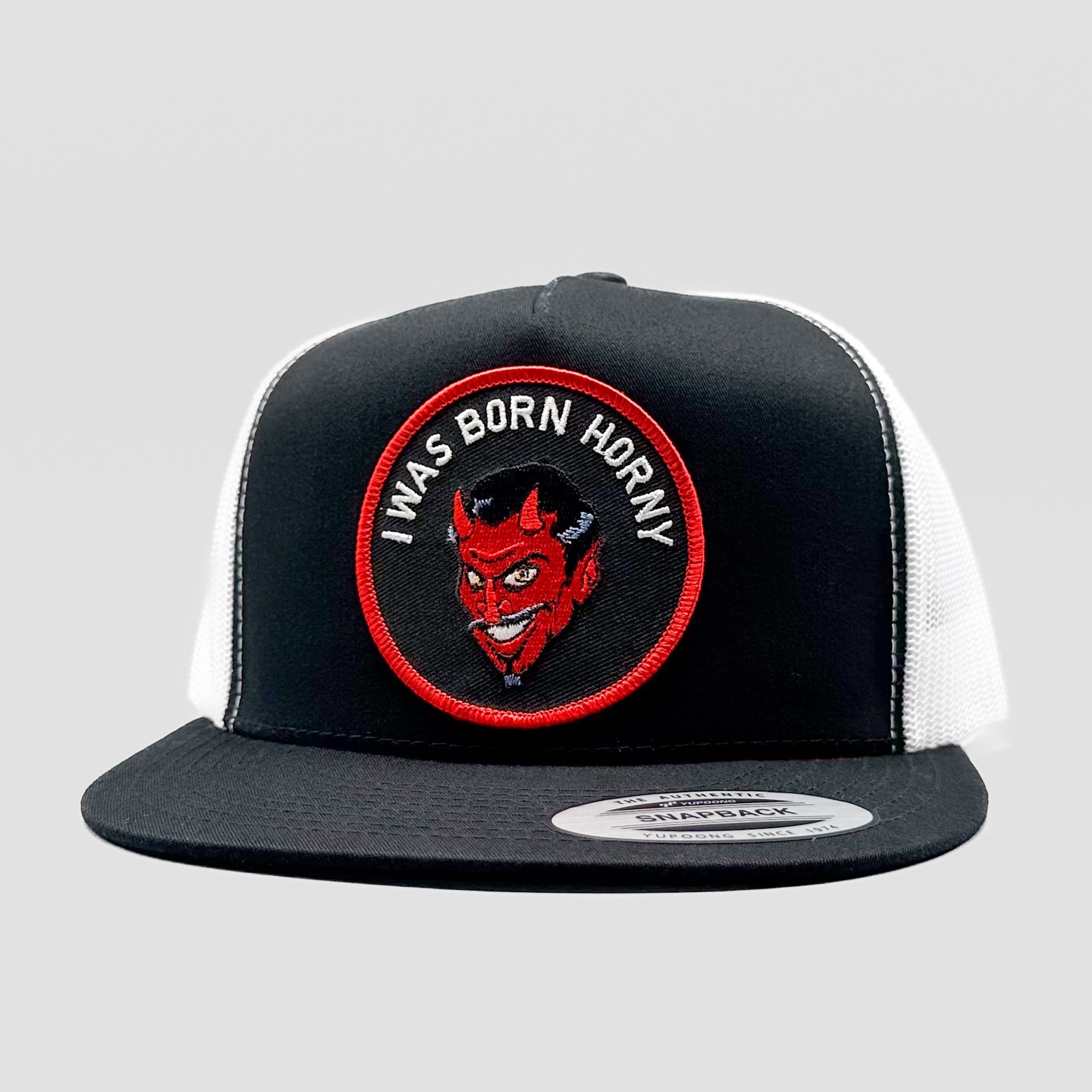 Born Horny Naughty Devil Trucker Hat