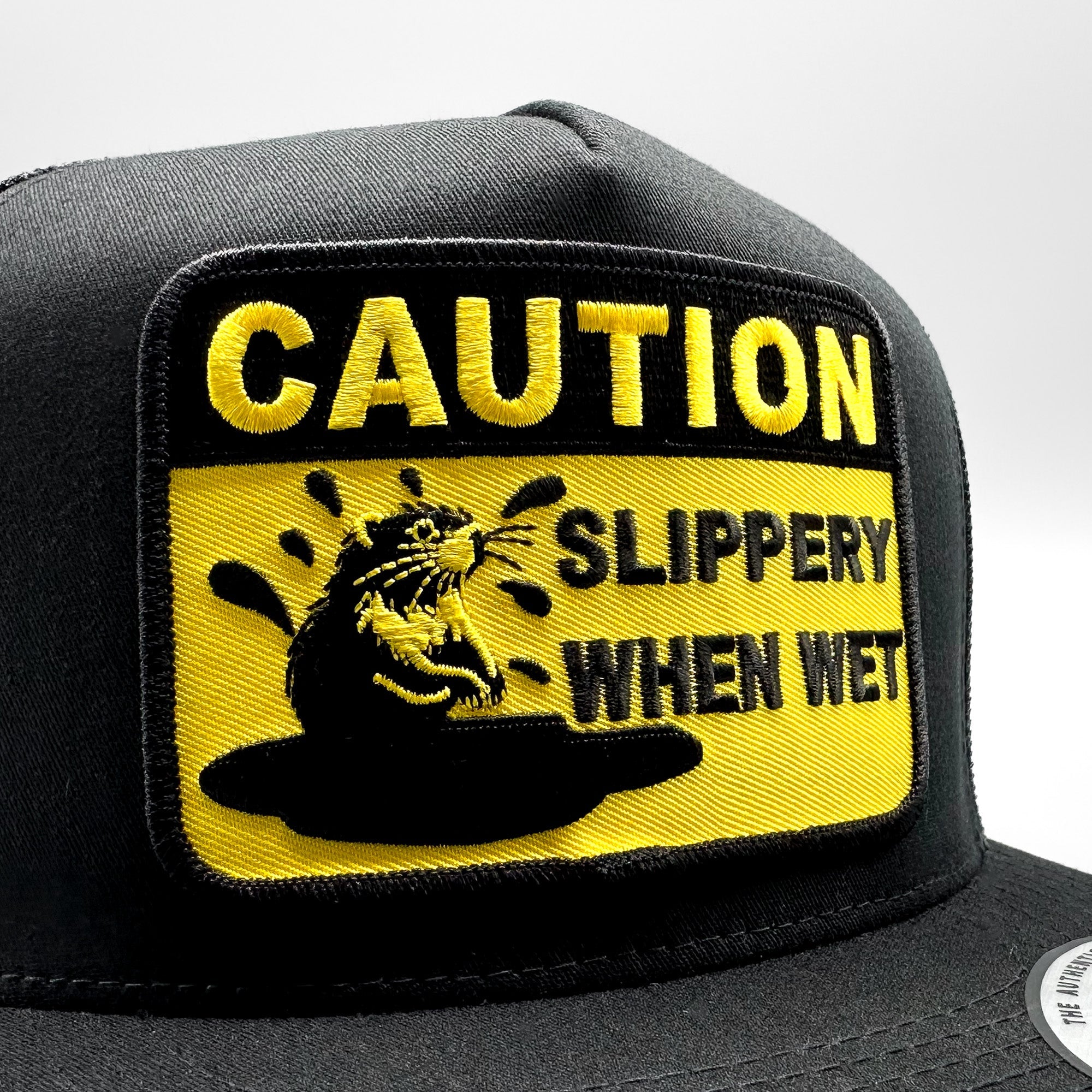 Beavers "Caution Slippery When Wet" Funny Trucker Hat - 0