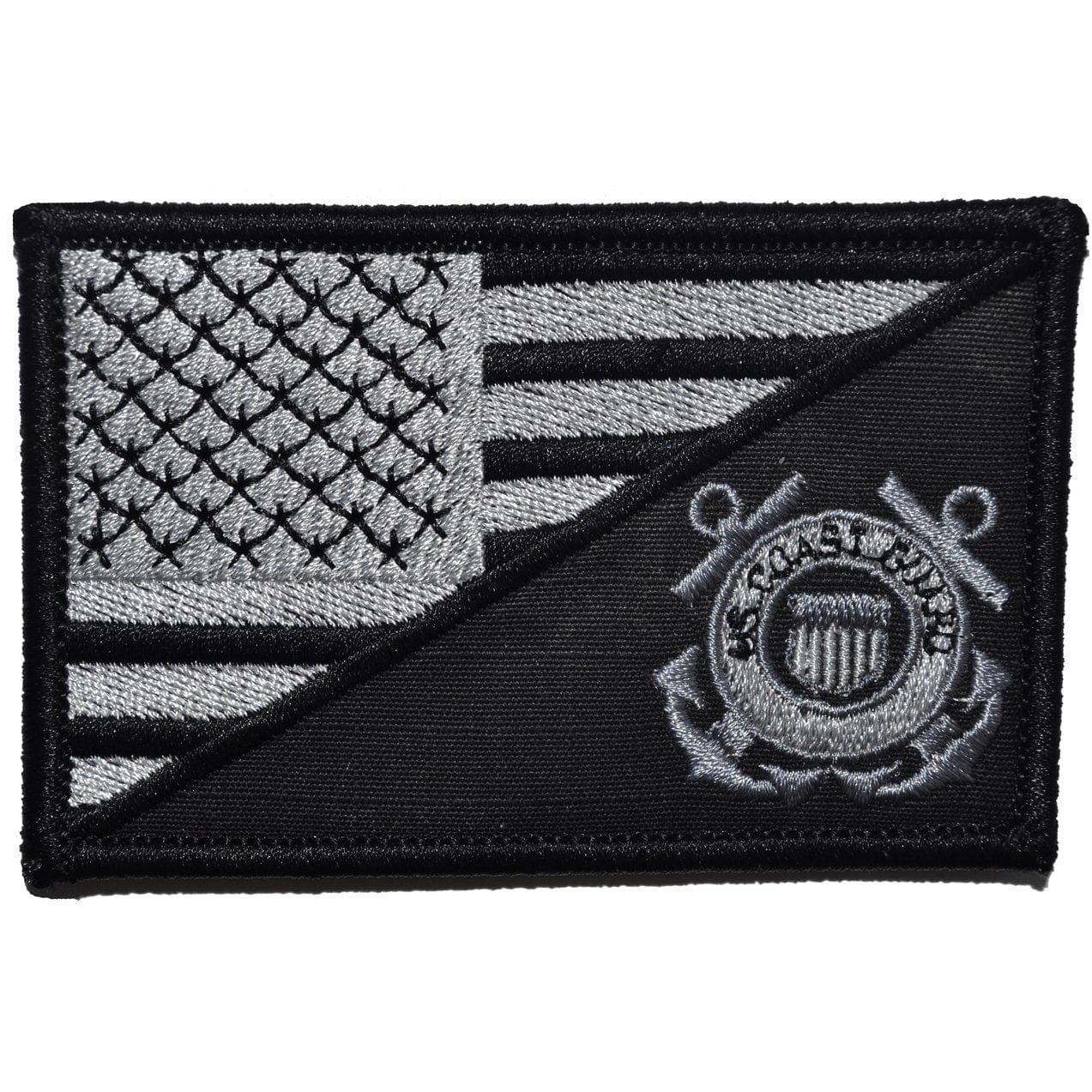 Coast Guard USA Flag - 2.25x3.5 Patch - 0