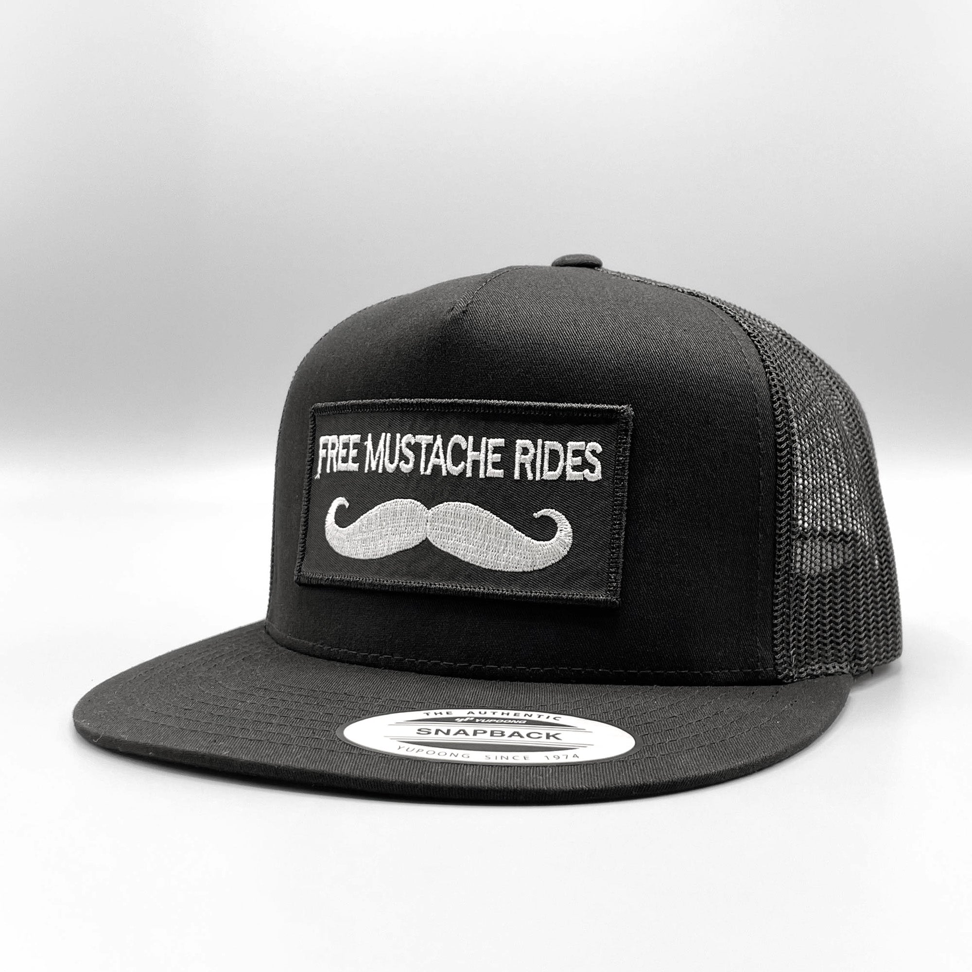 Free Mustache Rides Funny, Retro Trucker