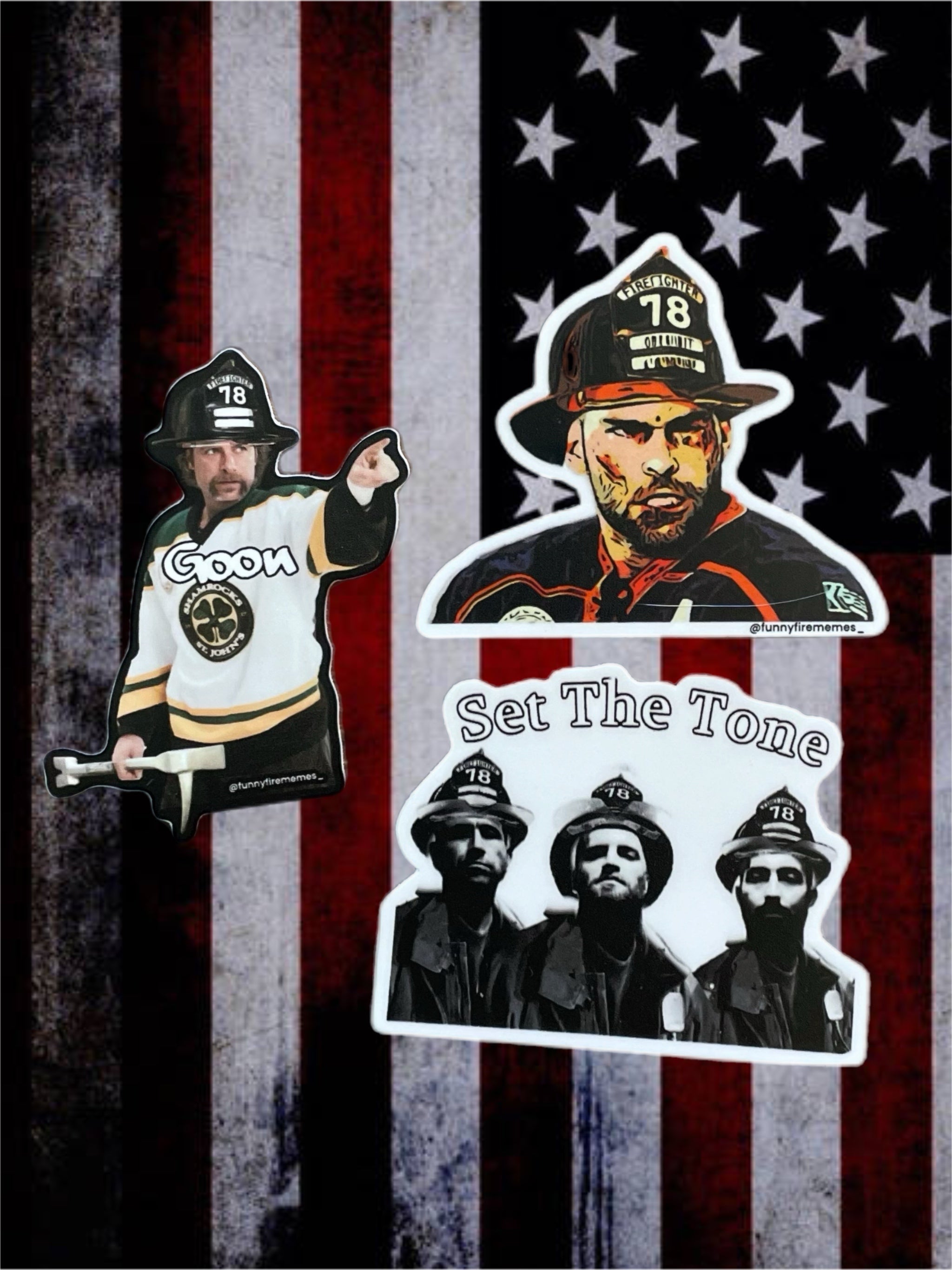 Hockey "Set The Tone" Sticker 3 Pack