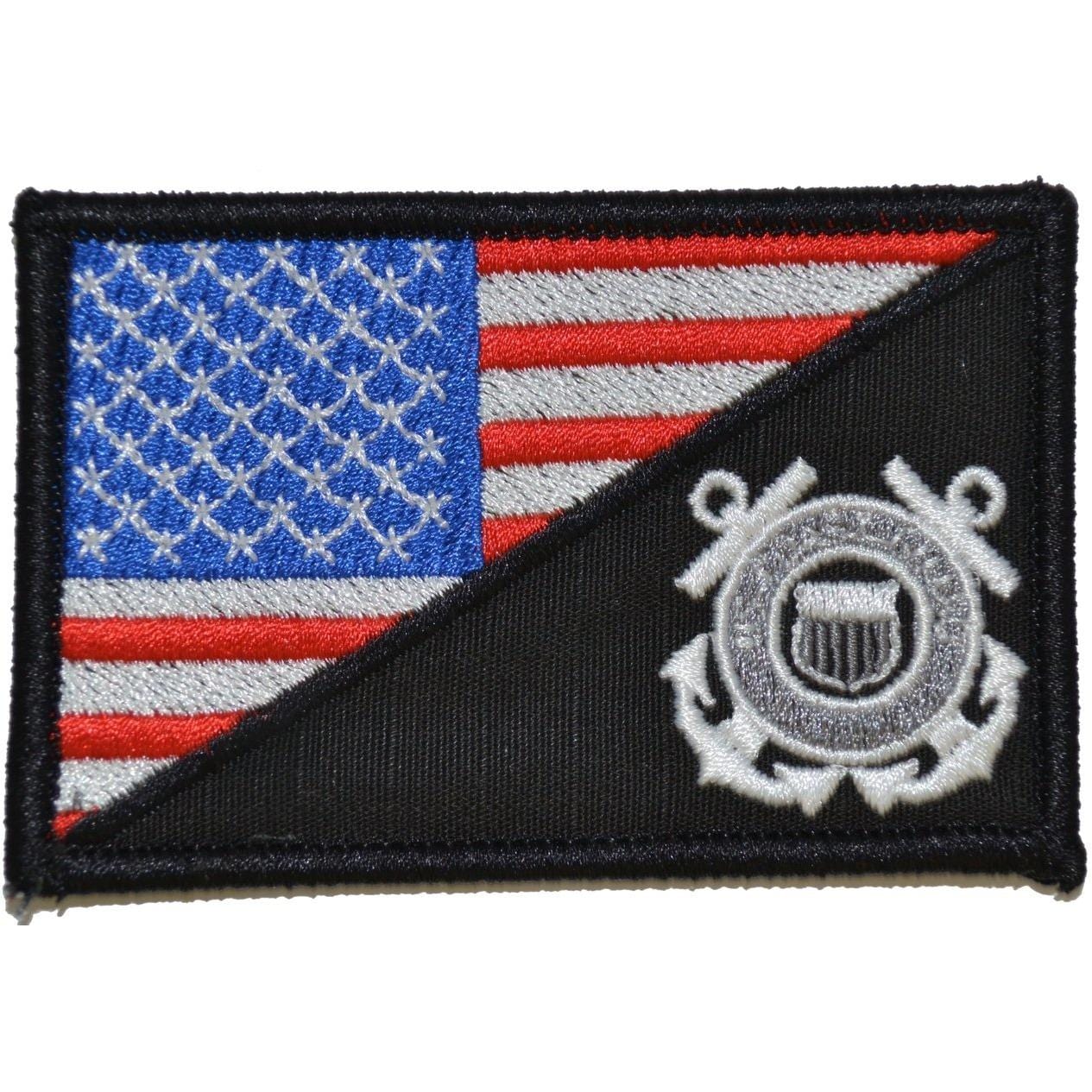 Coast Guard USA Flag - 2.25x3.5 Patch