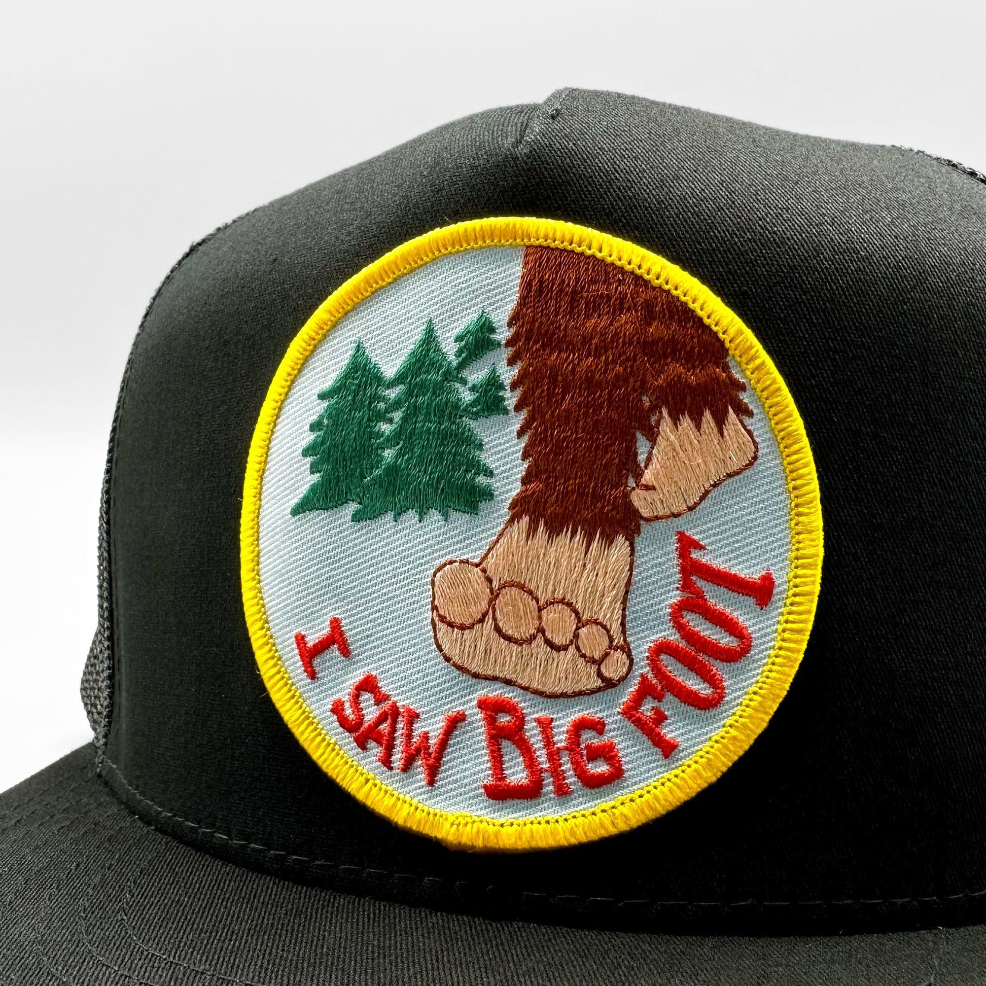 I Saw Bigfoot Sasquatch Trucker Hat - 0