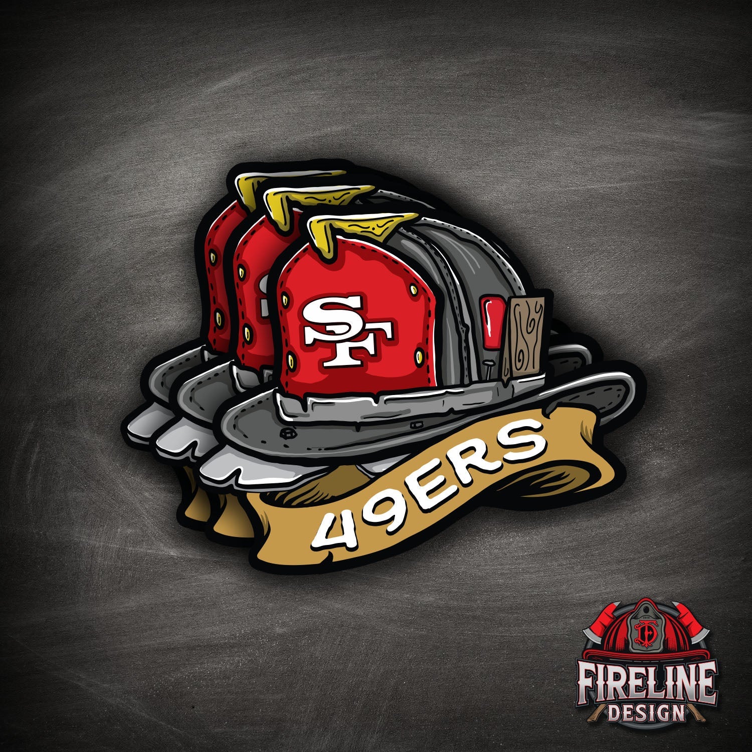 NFL Fire Helmet Sticker - 3 PACK