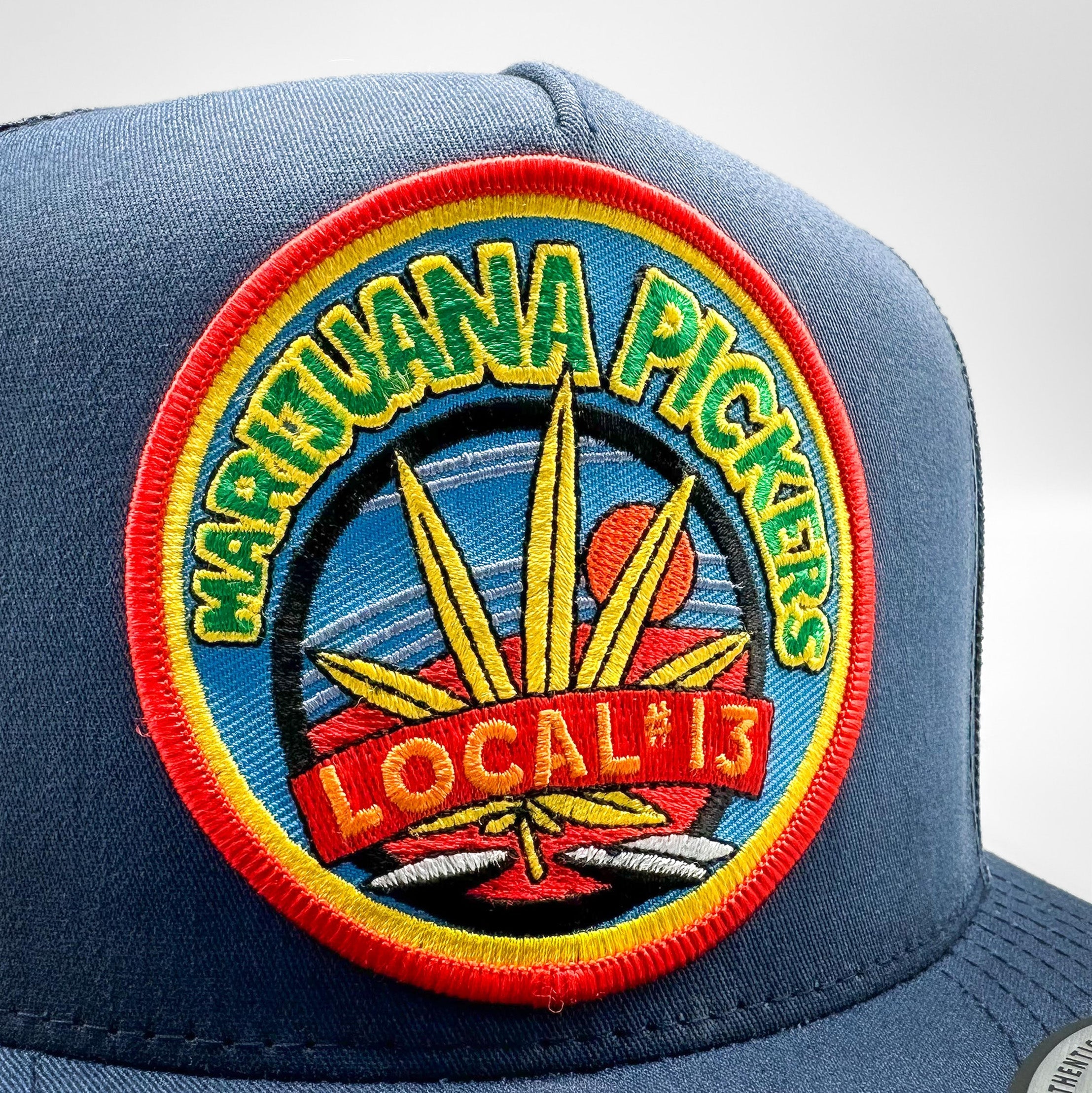 Marijuana Pickers "Local #13" Union Funny Trucker Hat - 0