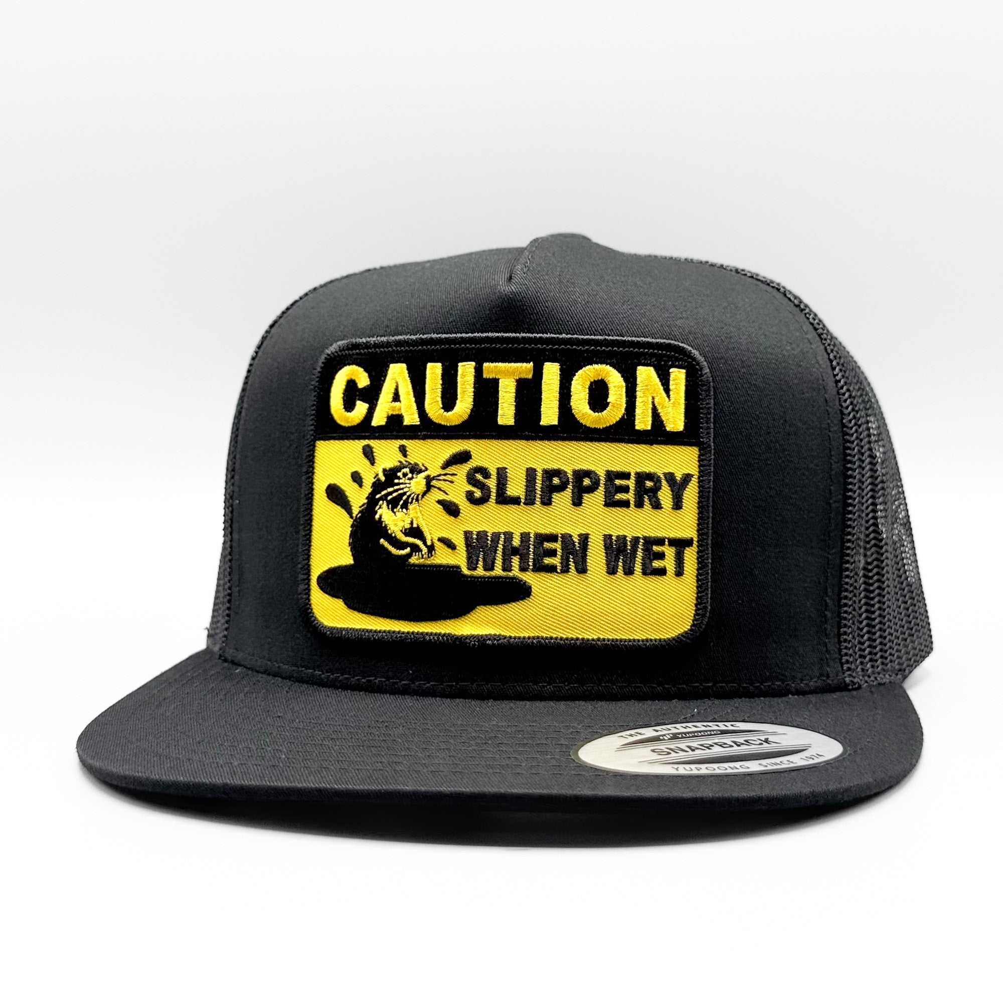 Beavers "Caution Slippery When Wet" Funny Trucker Hat