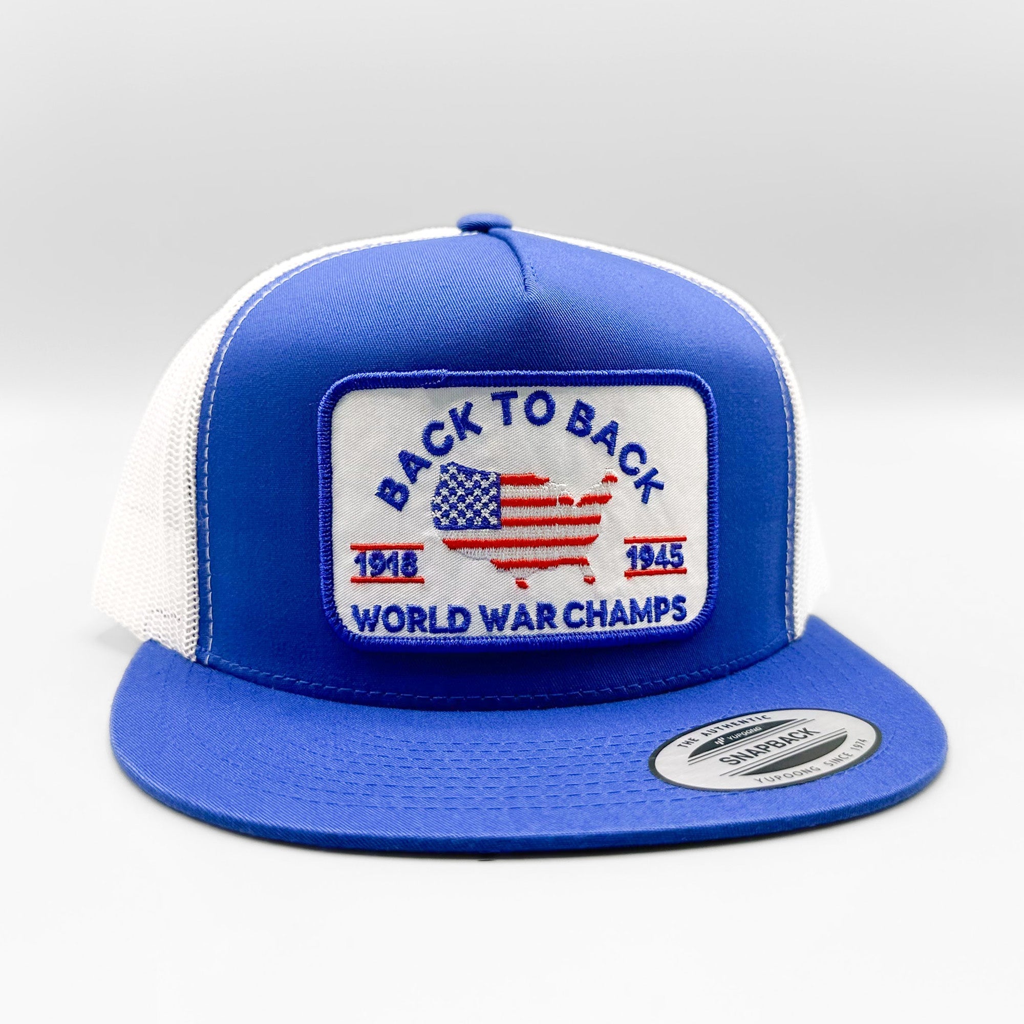 Back to Back World War Champs Patriotic Military Veterans Trucker