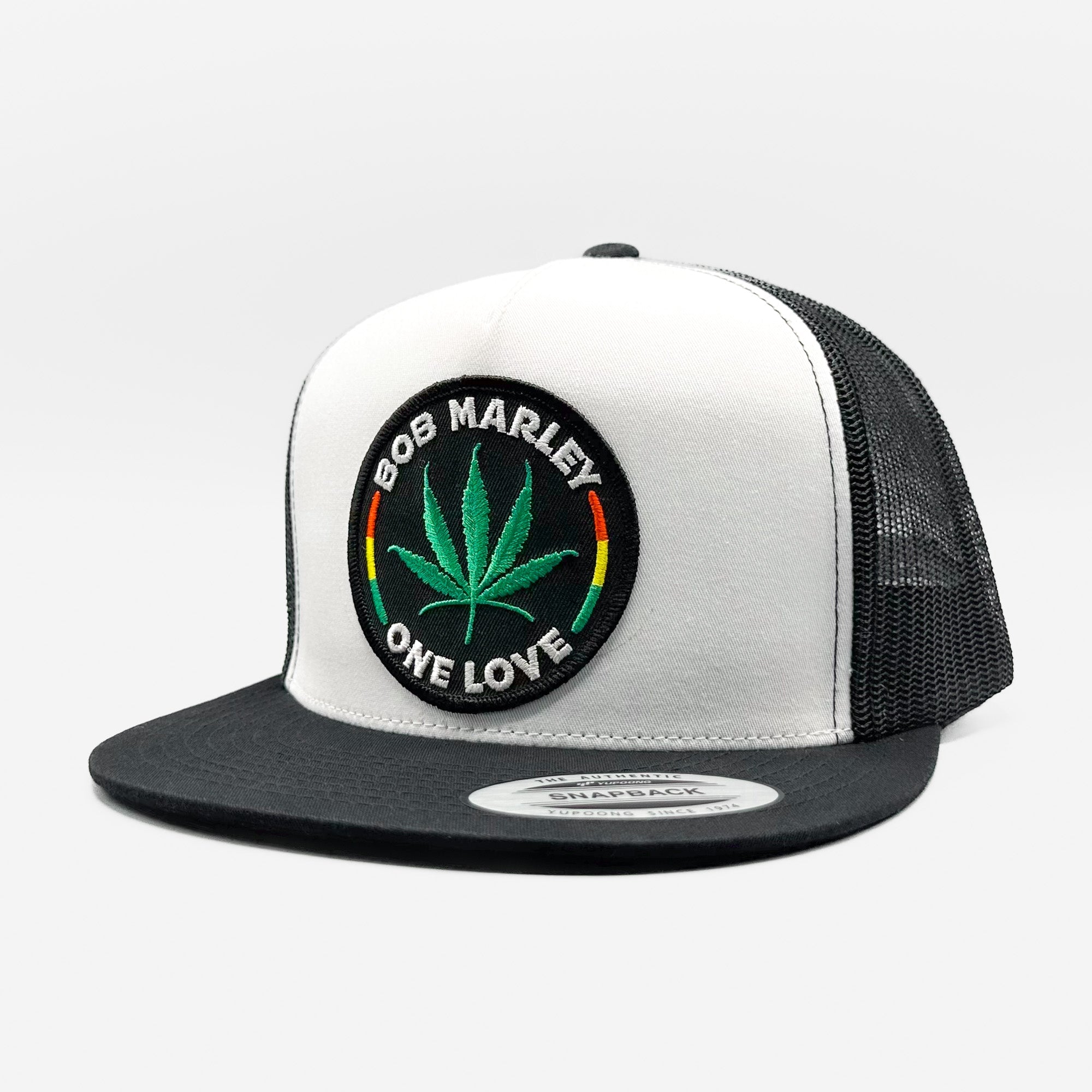 Bob Marley One Love Marijuana 420 Trucker Hat