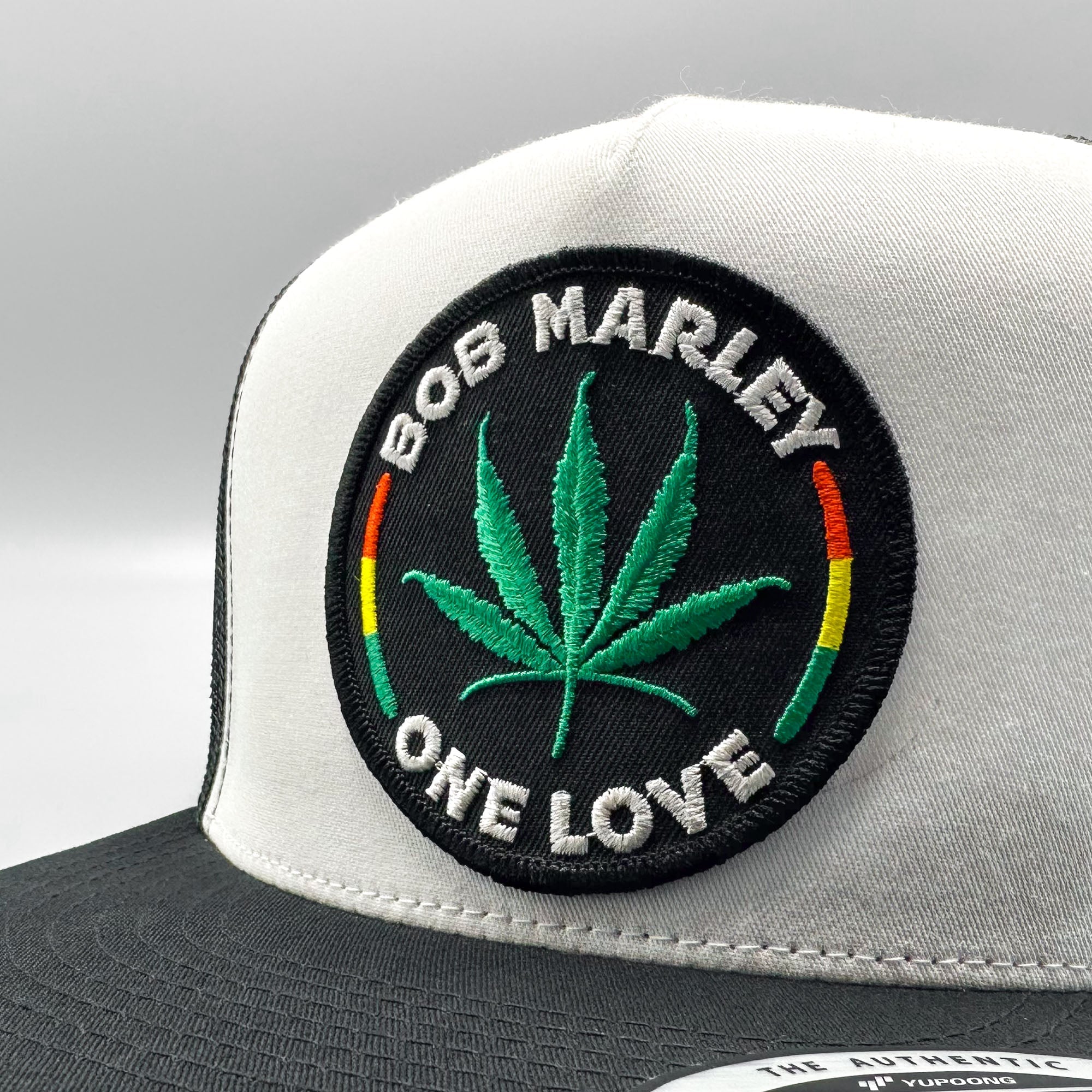 Bob Marley One Love Marijuana 420 Trucker Hat - 0