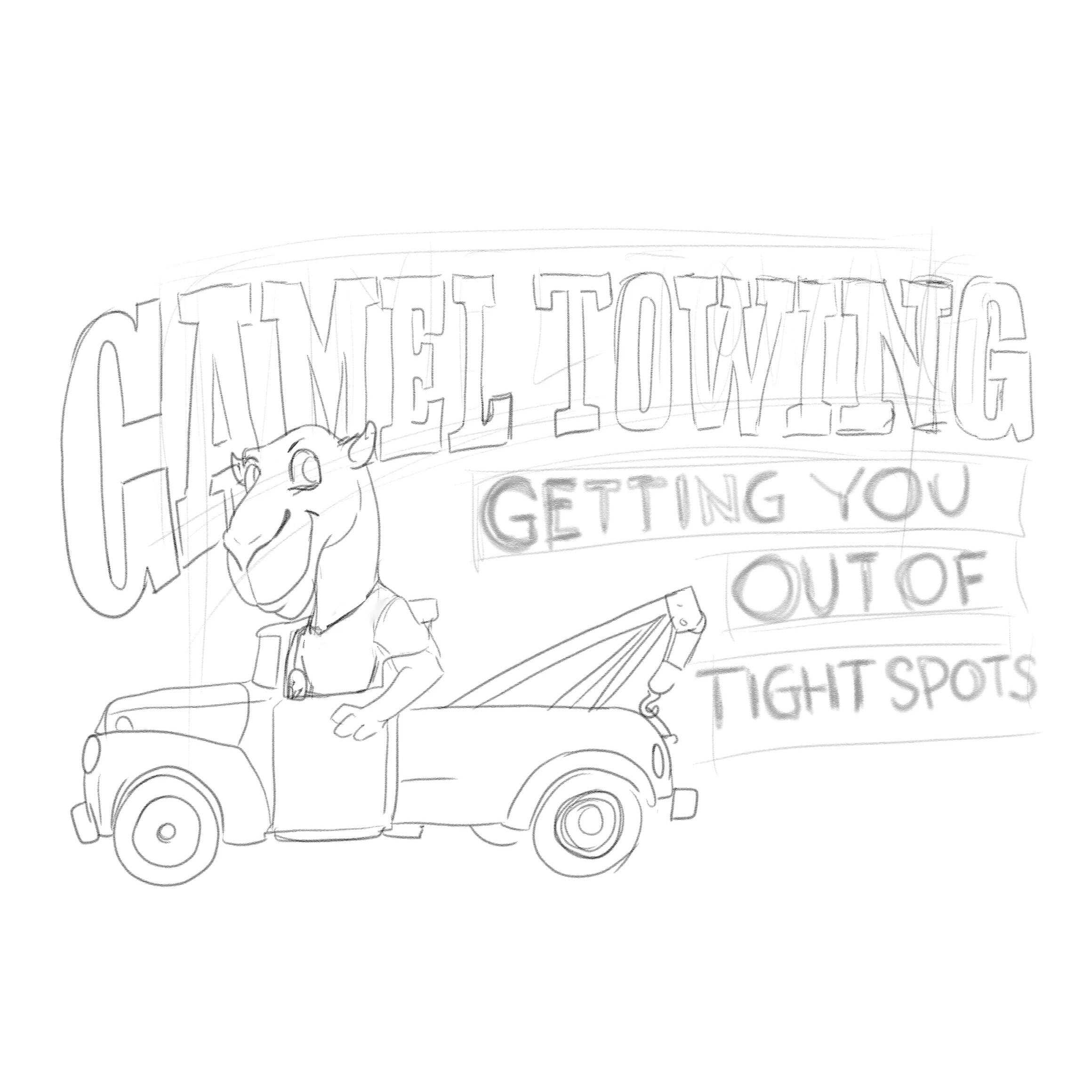 Camel Towing Funny Retro Trucker Hat