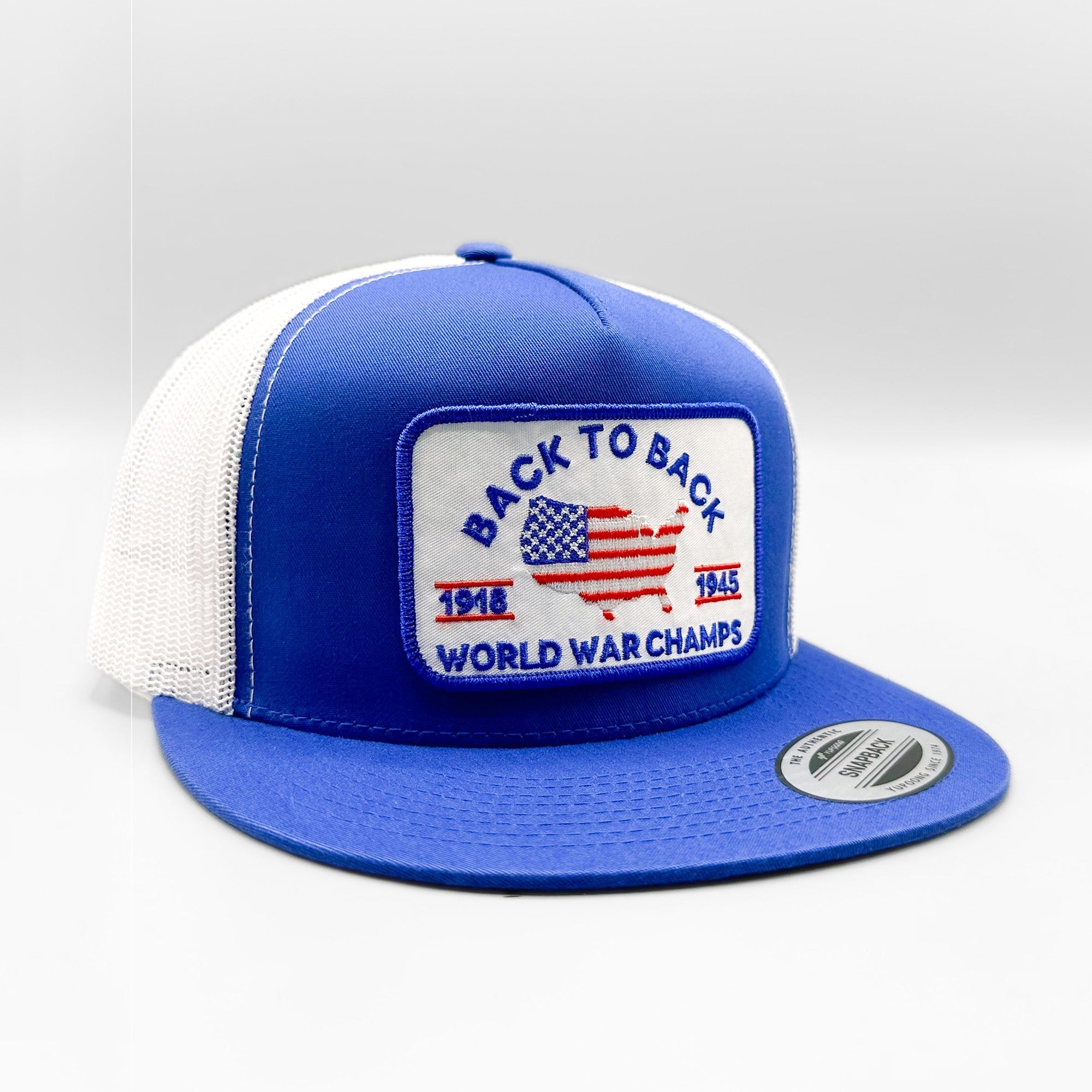 Back to Back World War Champs Patriotic Military Veterans Trucker