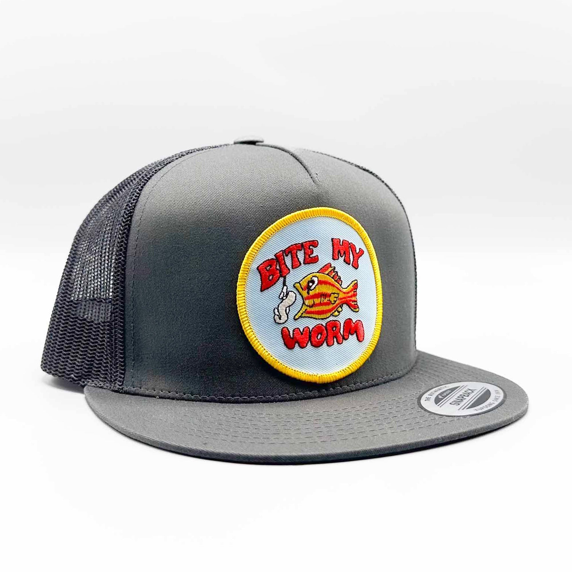 Bite My Worm Funny Fishing Trucker Hat