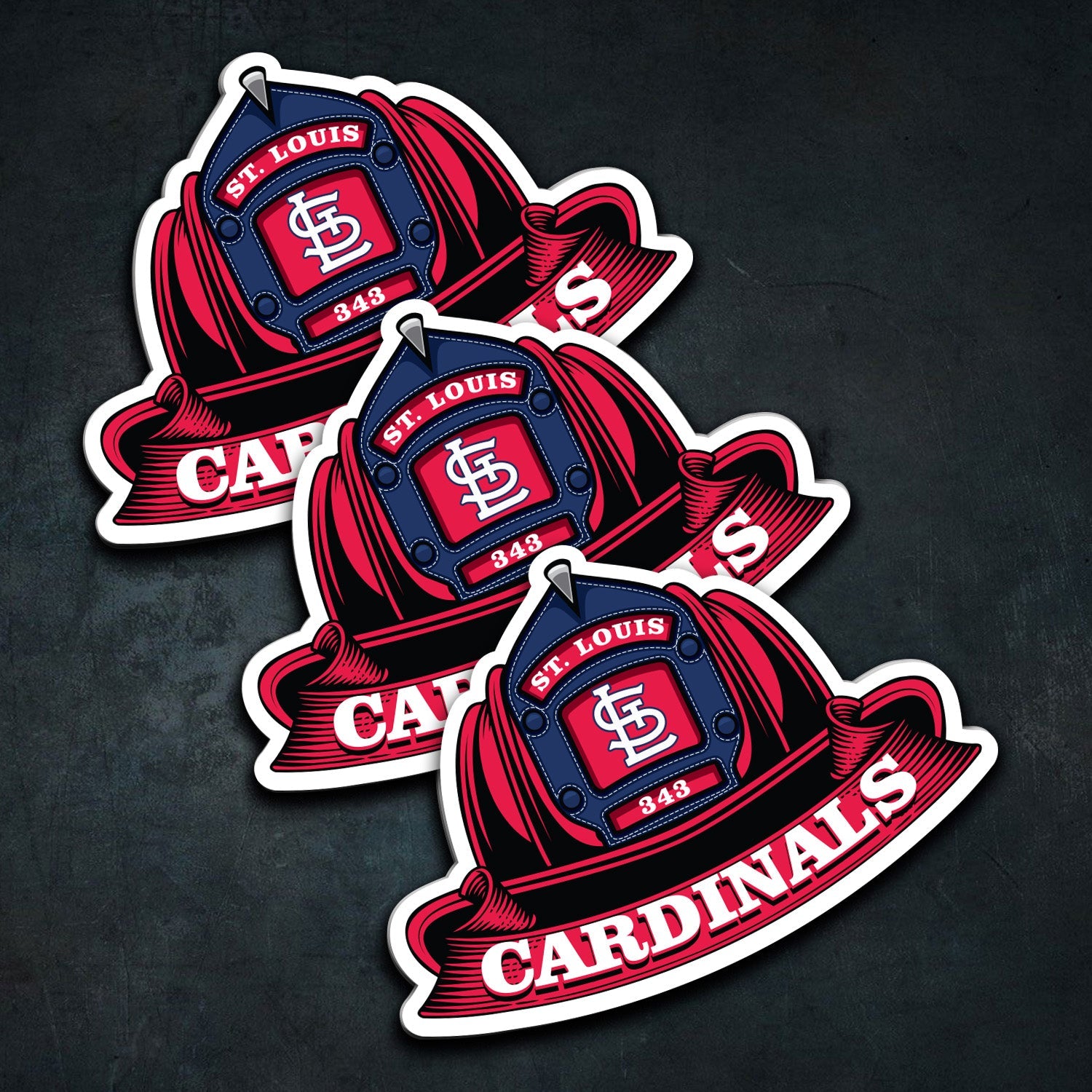 MLB (NL) Fire Helmet Sticker - 3 Pack-13