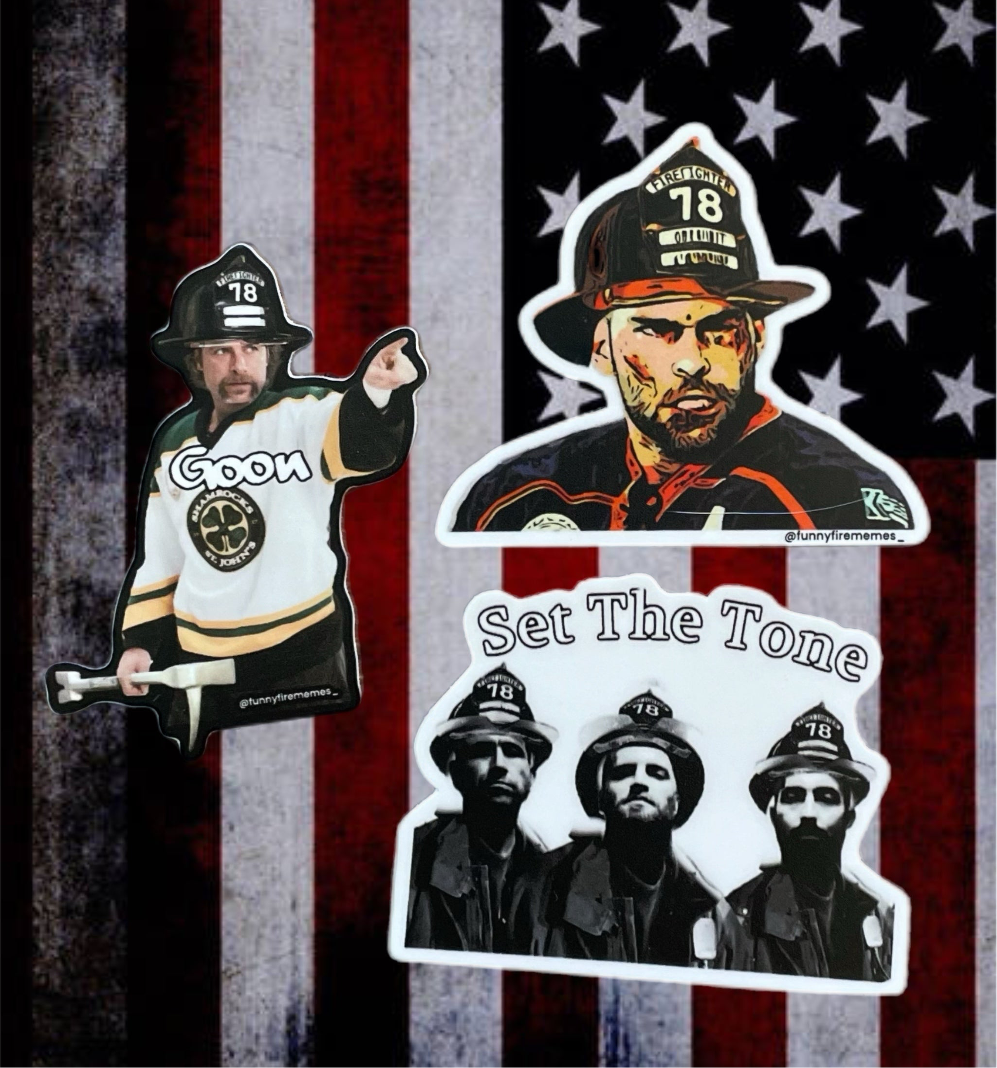 Hockey "Set The Tone" Sticker 3 Pack