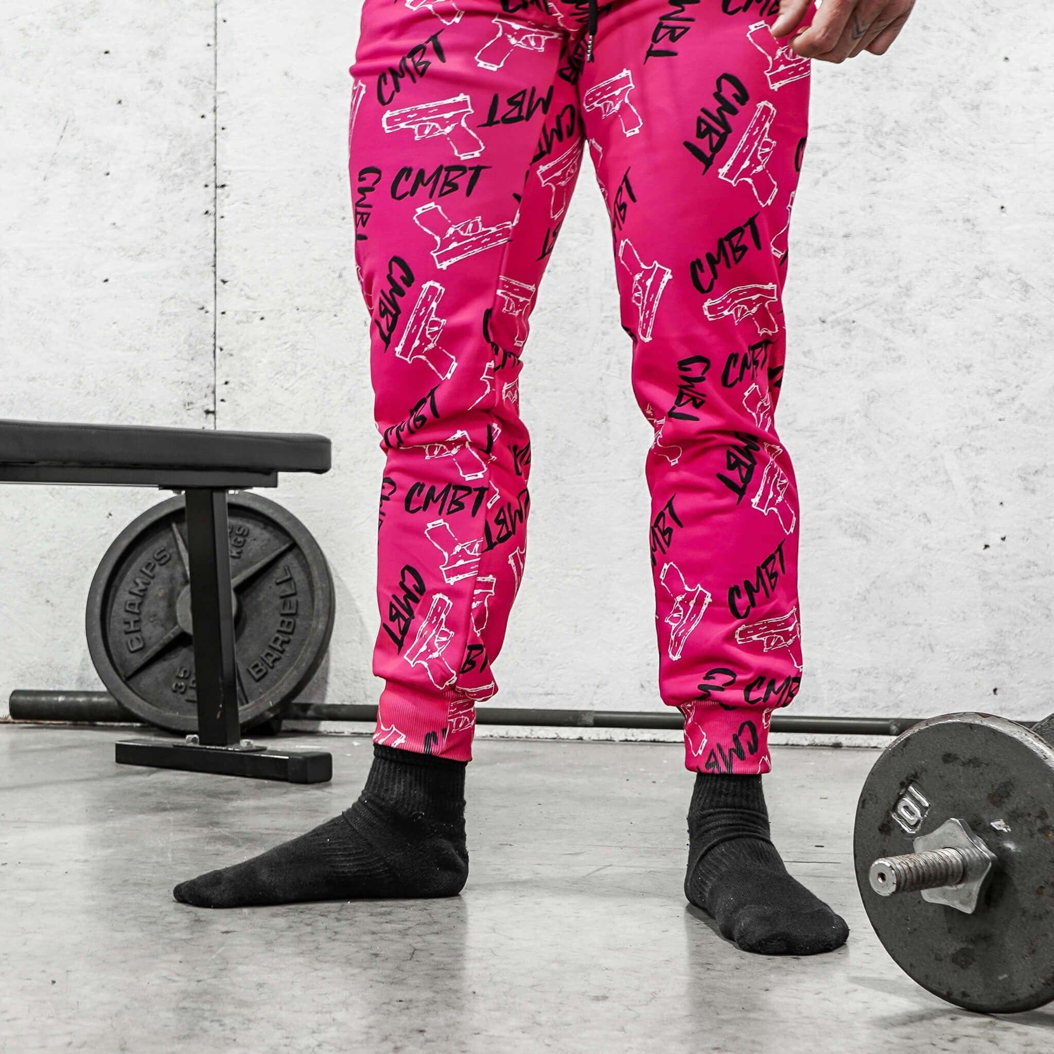 RELAXED FIT ATHLETIC MIDWEIGHT JOGGERS | PINK CMBT PISTOLS - 0