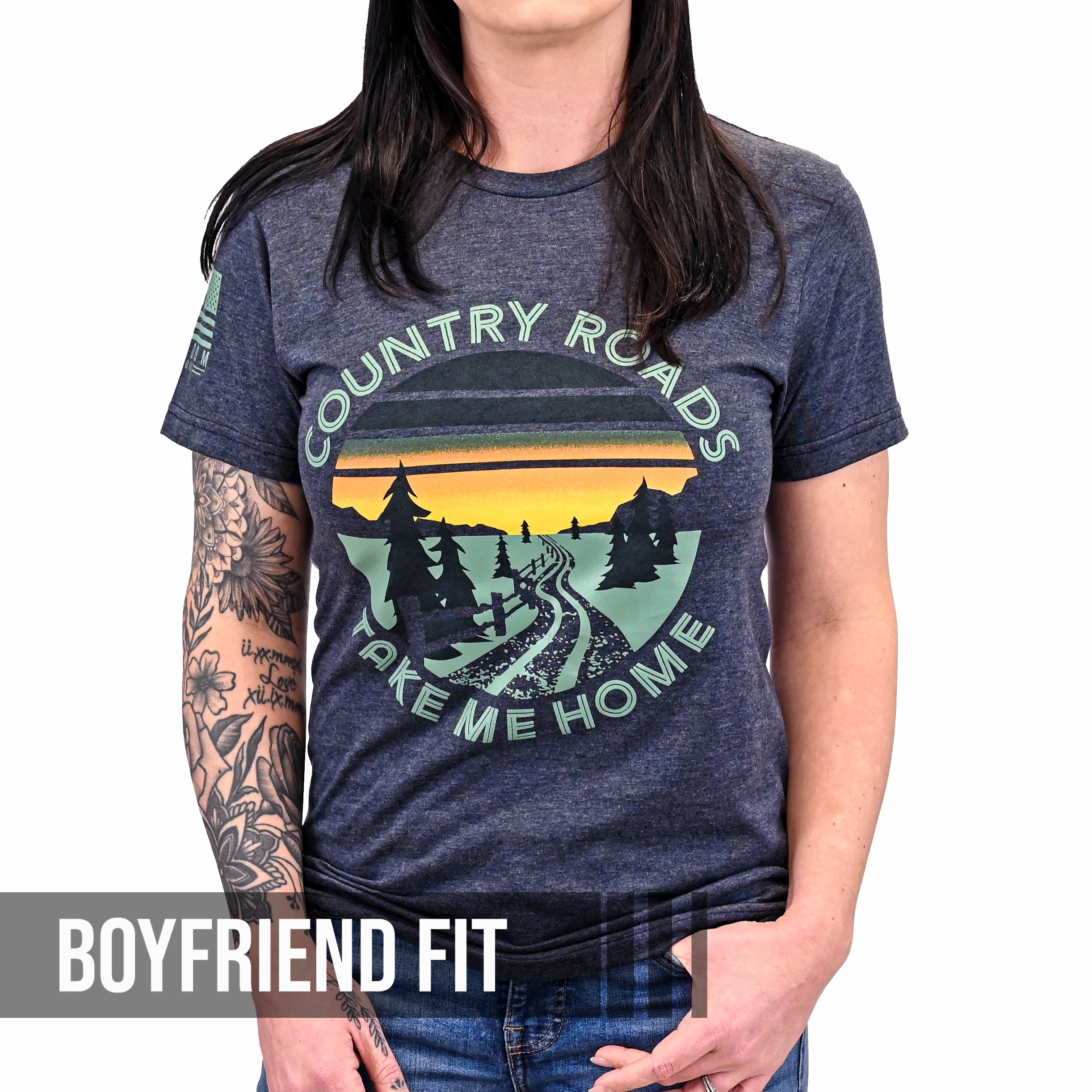 Women's Country Roads Boyfriend Fit T-Shirt - 0