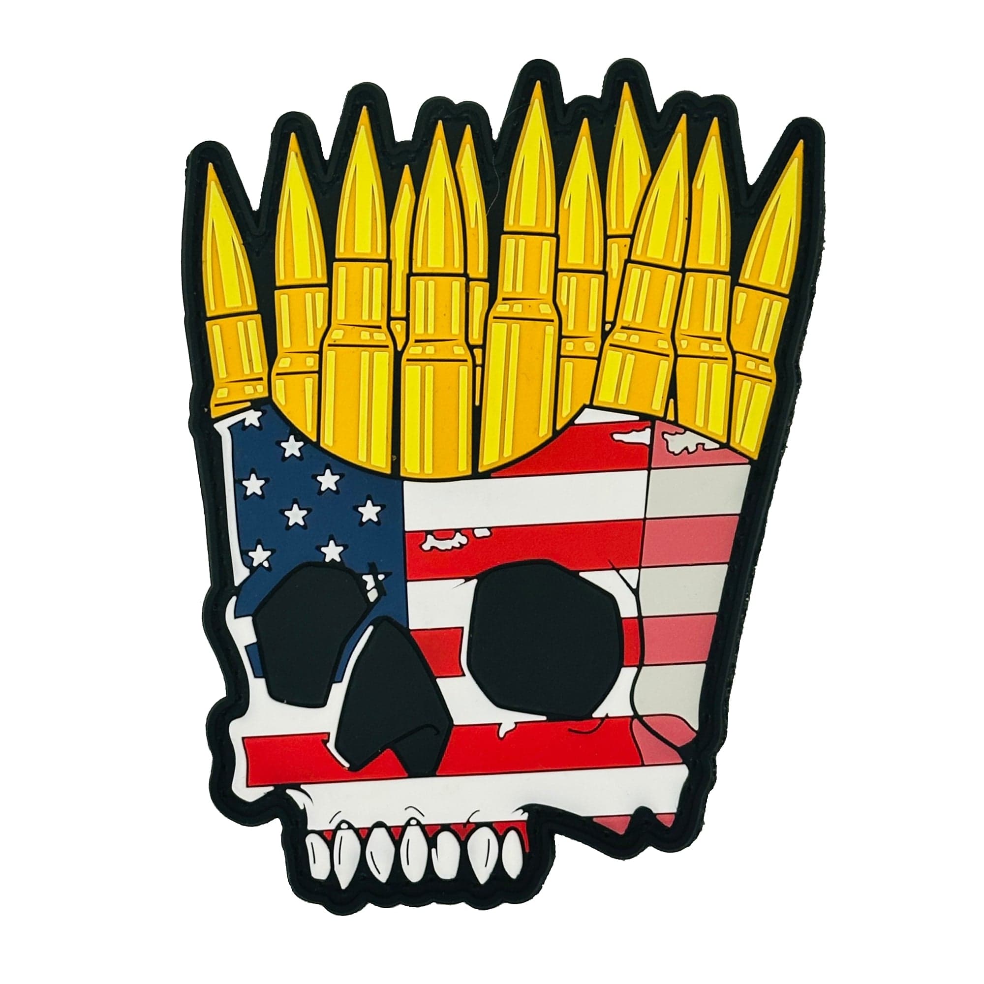 American Flag Freedom Fries - 3.75" PVC Patch - 0