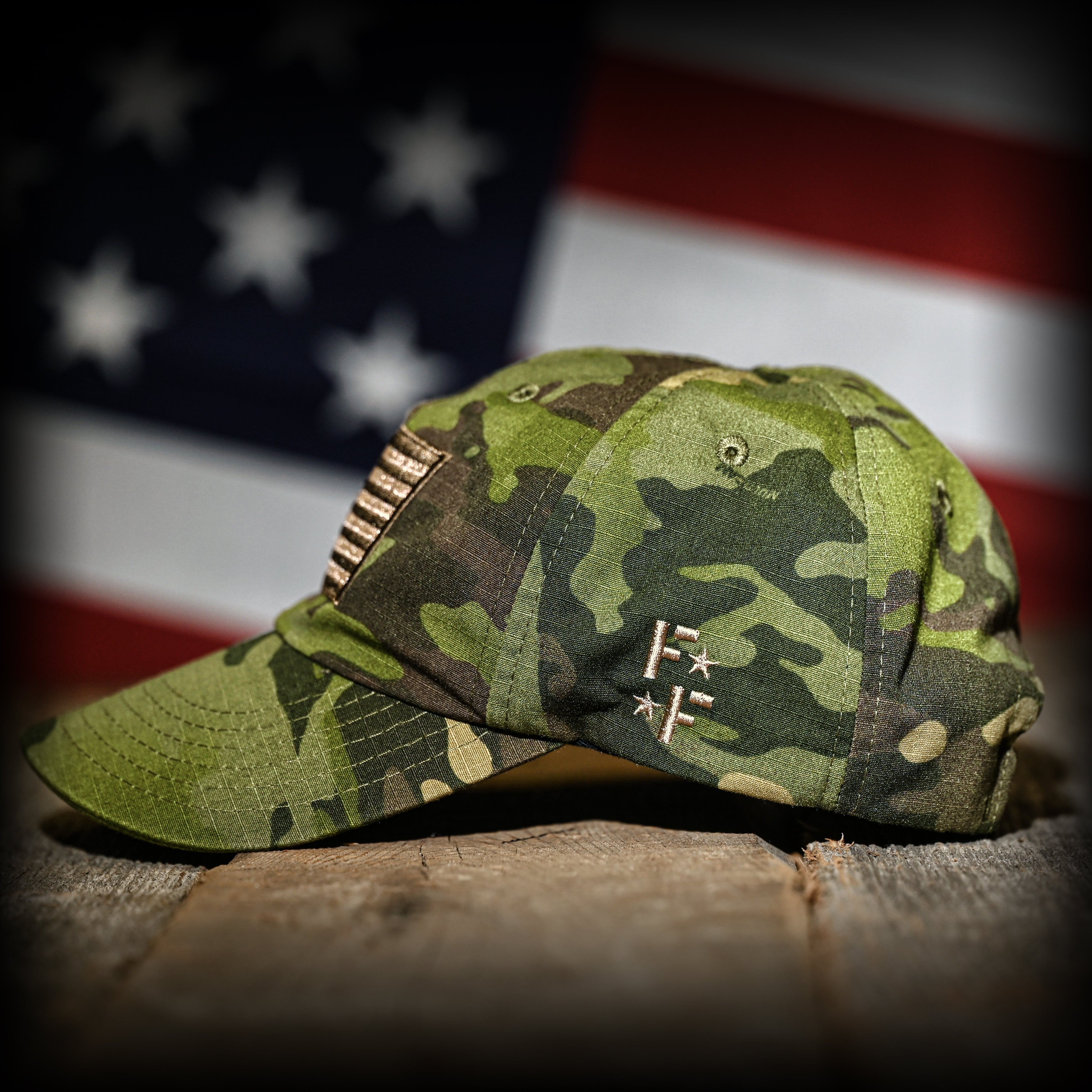 Tropic Multicam Full Fabric American Flag Range Hat - 0