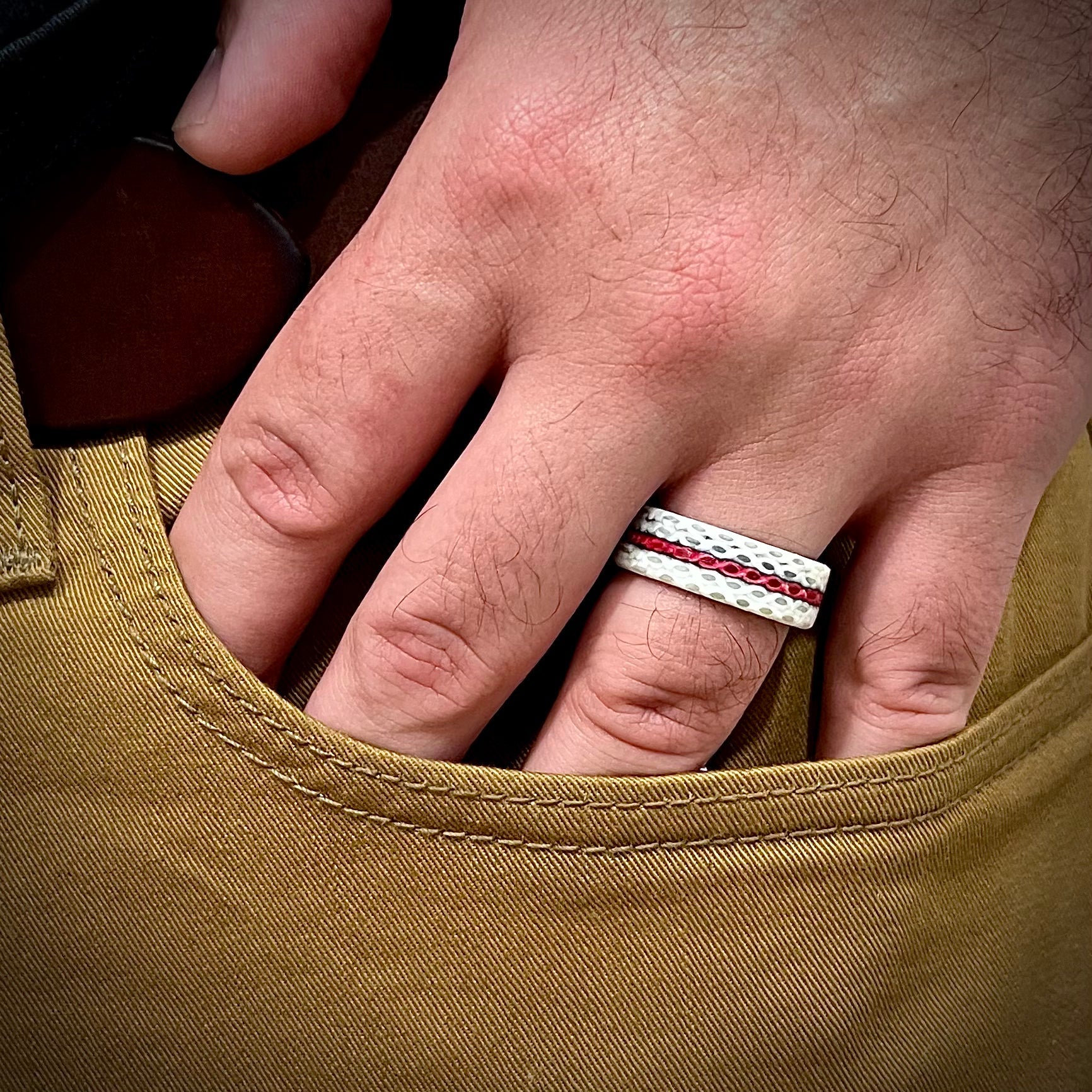 Thin Red Line - Fire Hose Ring