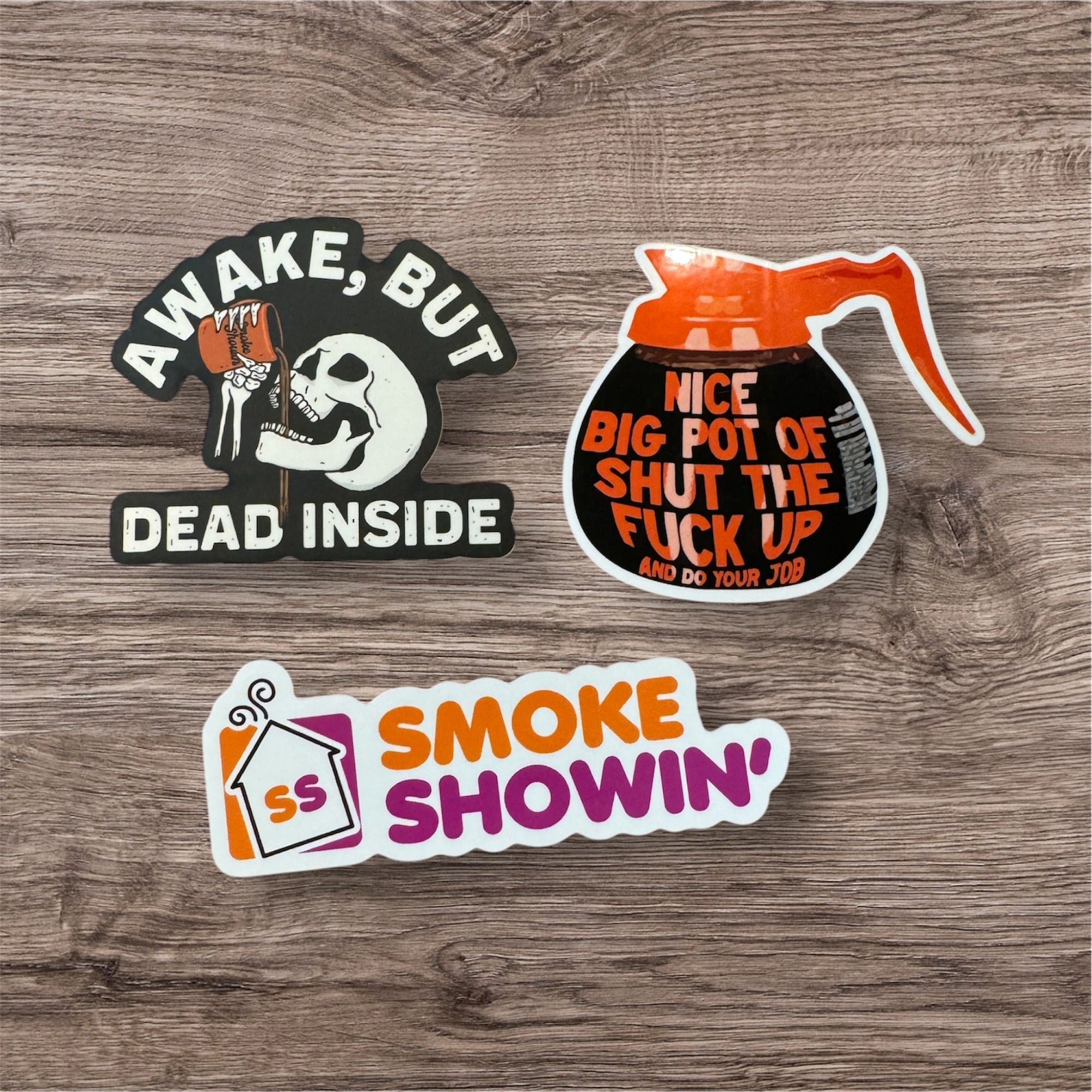 Smoke Showin Coffee Stickers - 3 Pack