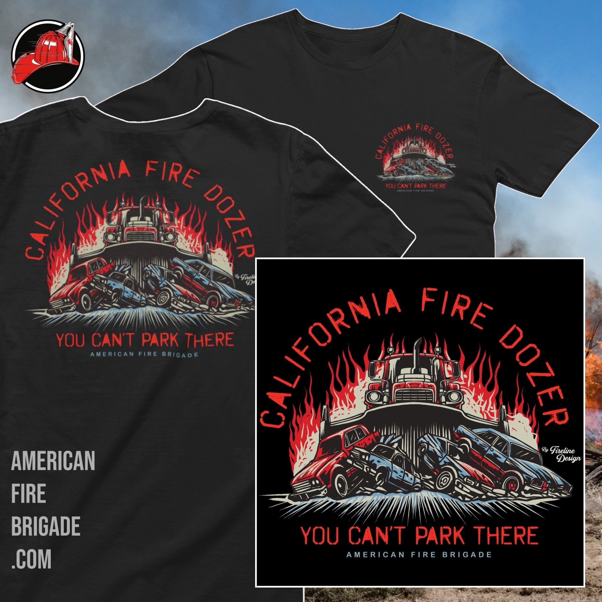 California Fire Dozer Tee