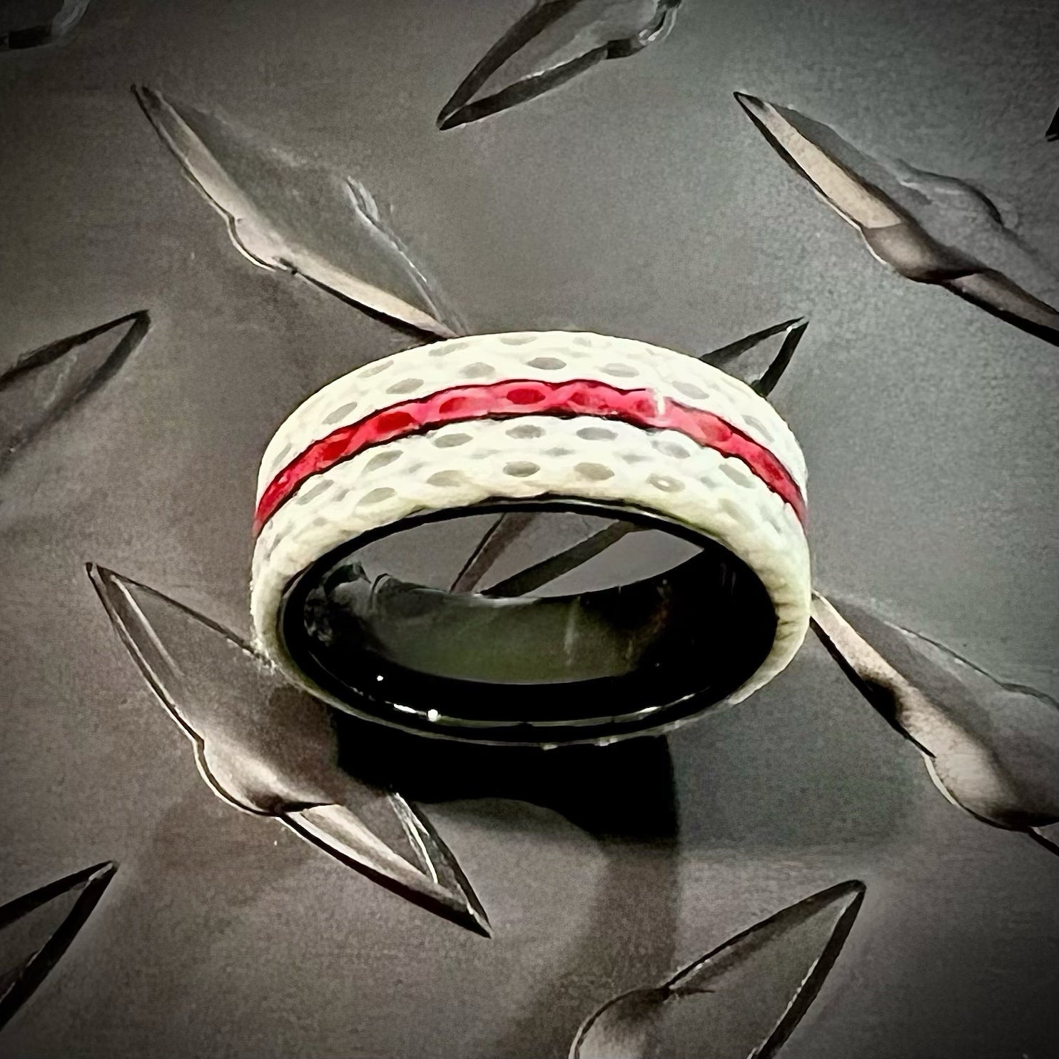 Thin Red Line - Fire Hose & Black Ceramic Ring - 0