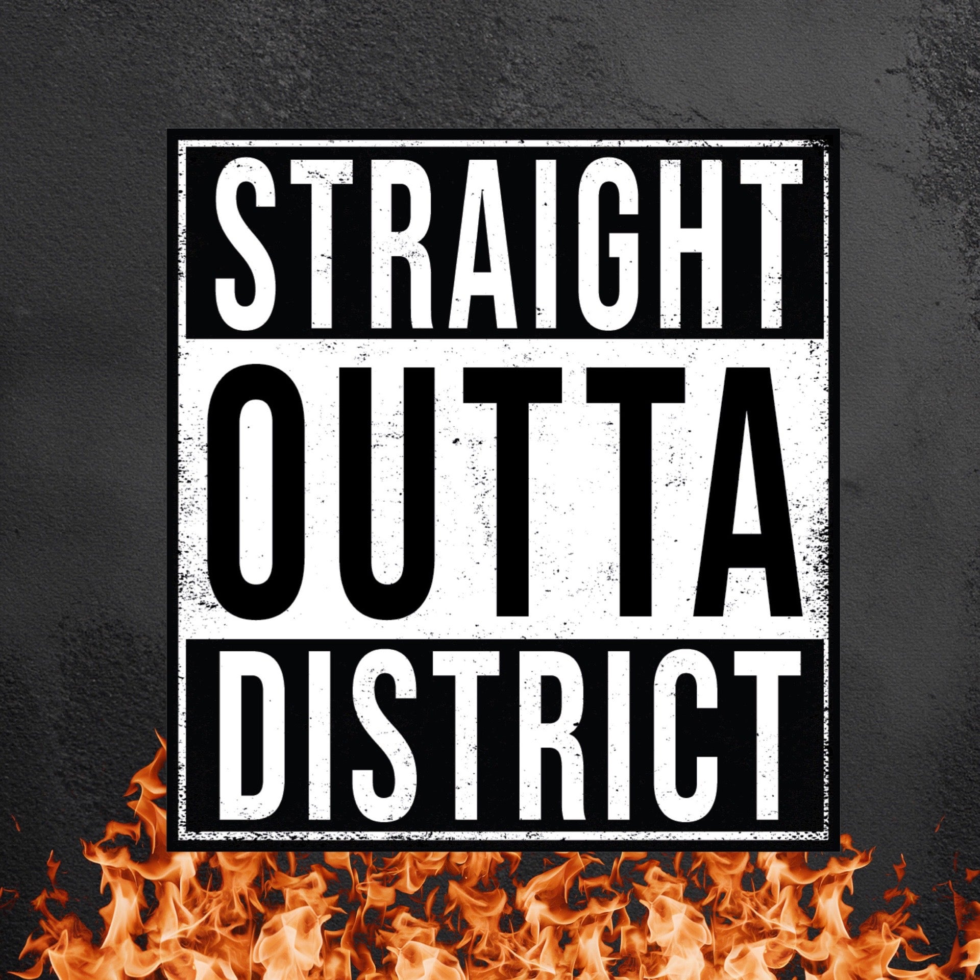 Outta District Sticker - 0