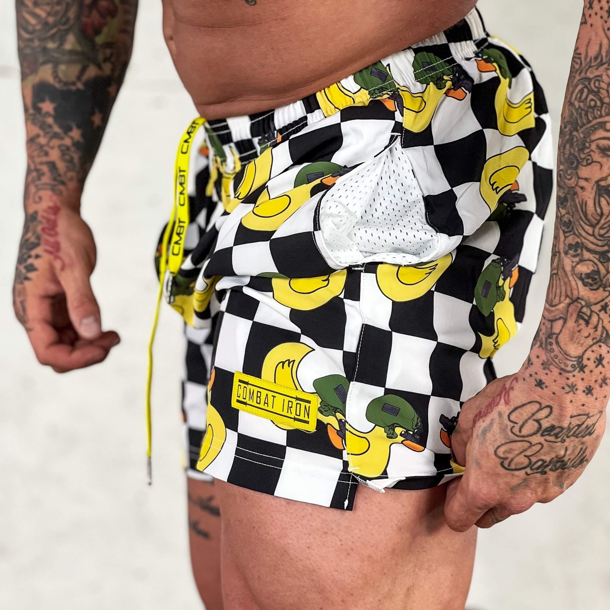 MEN'S PERFORMANCE TRAINING SHORTS V3 | 5.5" INSEAM | CHECKERED PATTERN TACTIDUCK