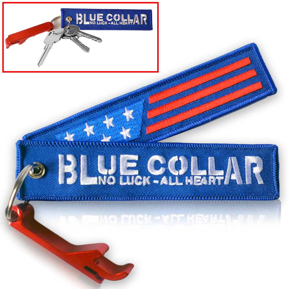 Blue Collar American Key Chain & Bottle Opener