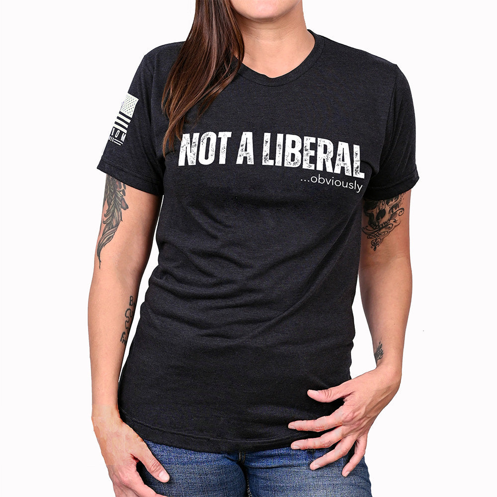 Women's Not A Liberal (Obviously) Patriotic Boyfriend Fit Tshirt