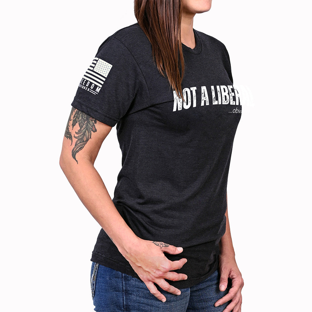 Women's Not A Liberal (Obviously) Patriotic Boyfriend Fit Tshirt