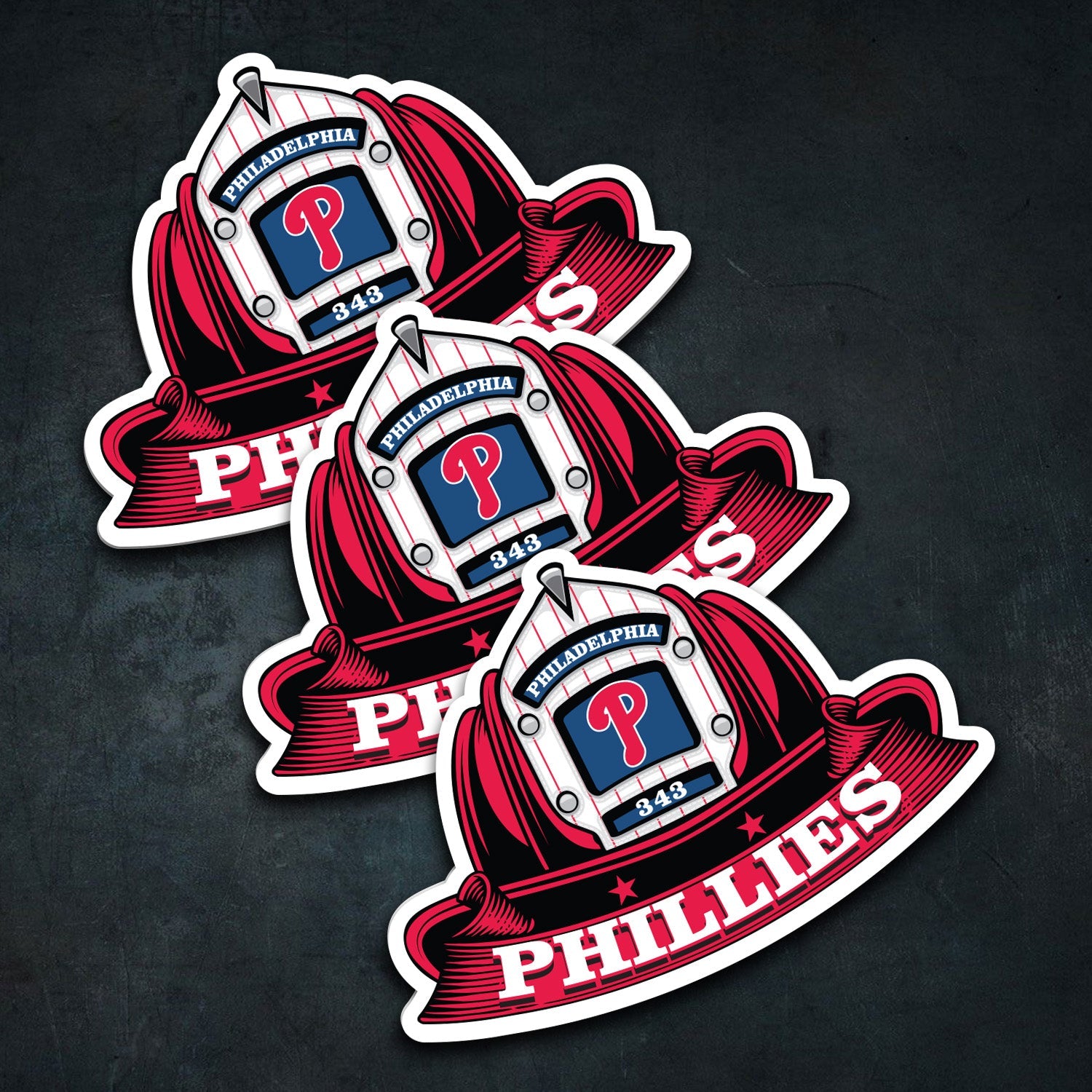 MLB (NL) Fire Helmet Sticker - 3 Pack-9