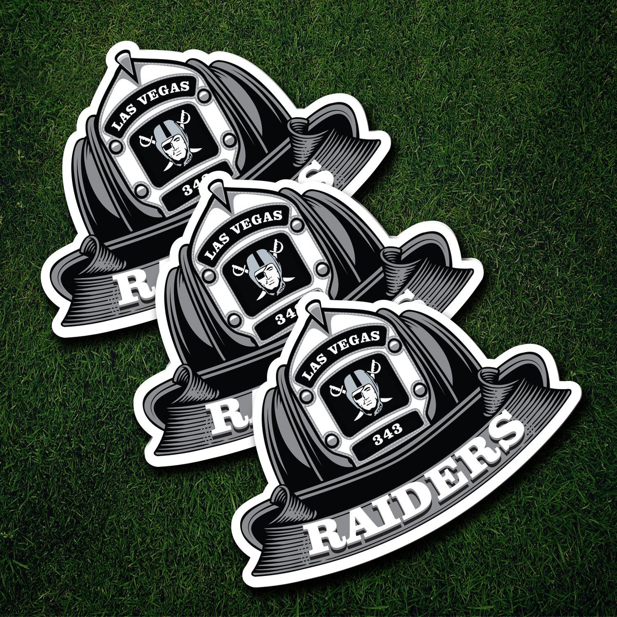 Nfl Hat Sticker NFL Fire Helmet Stickers - 3 Pack | American Fire Brigade