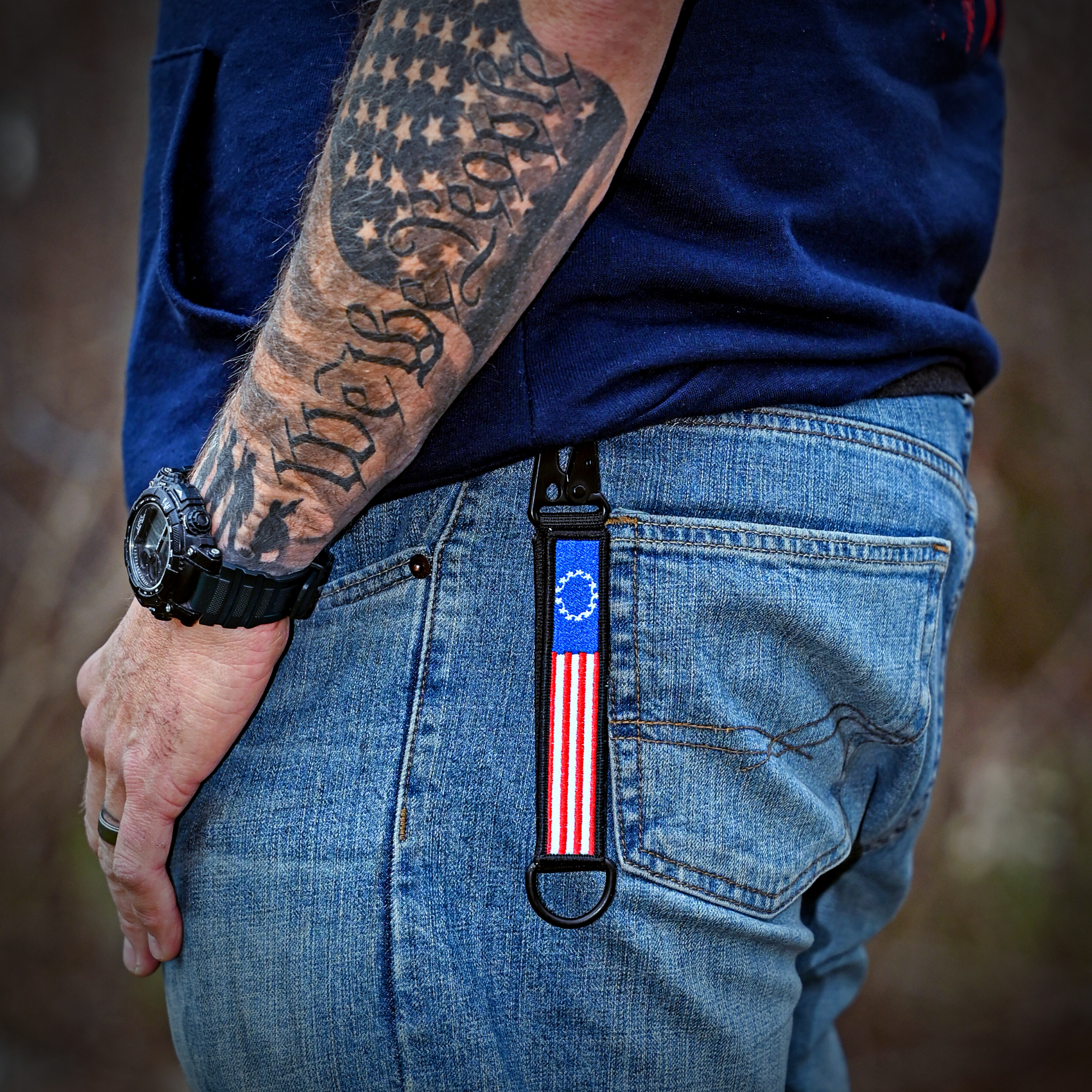 American Made Heavy Duty Tactical Keychain - We The People - 0