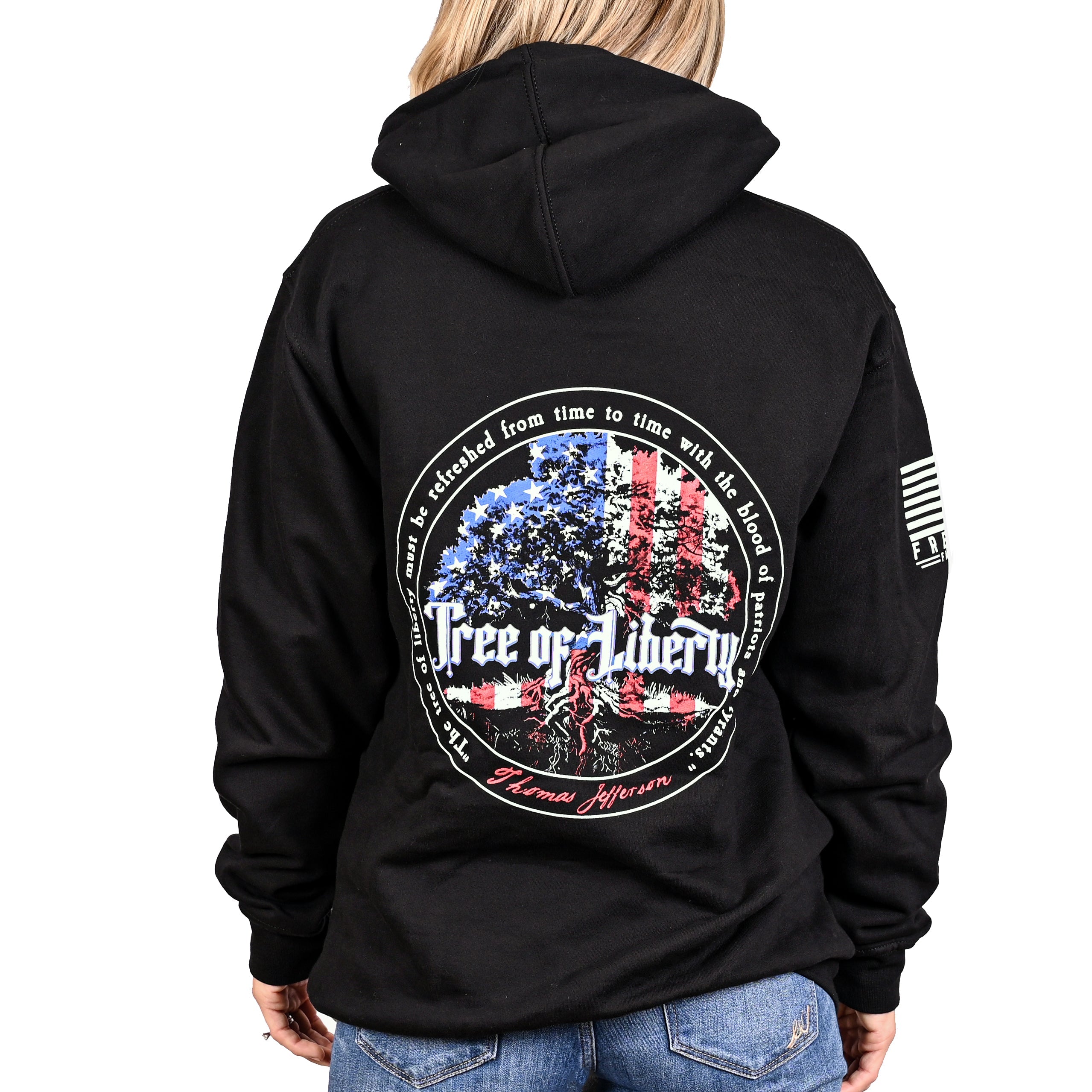 Women's Heavyweight Oversized Tree of Liberty Patriotic Hoodie