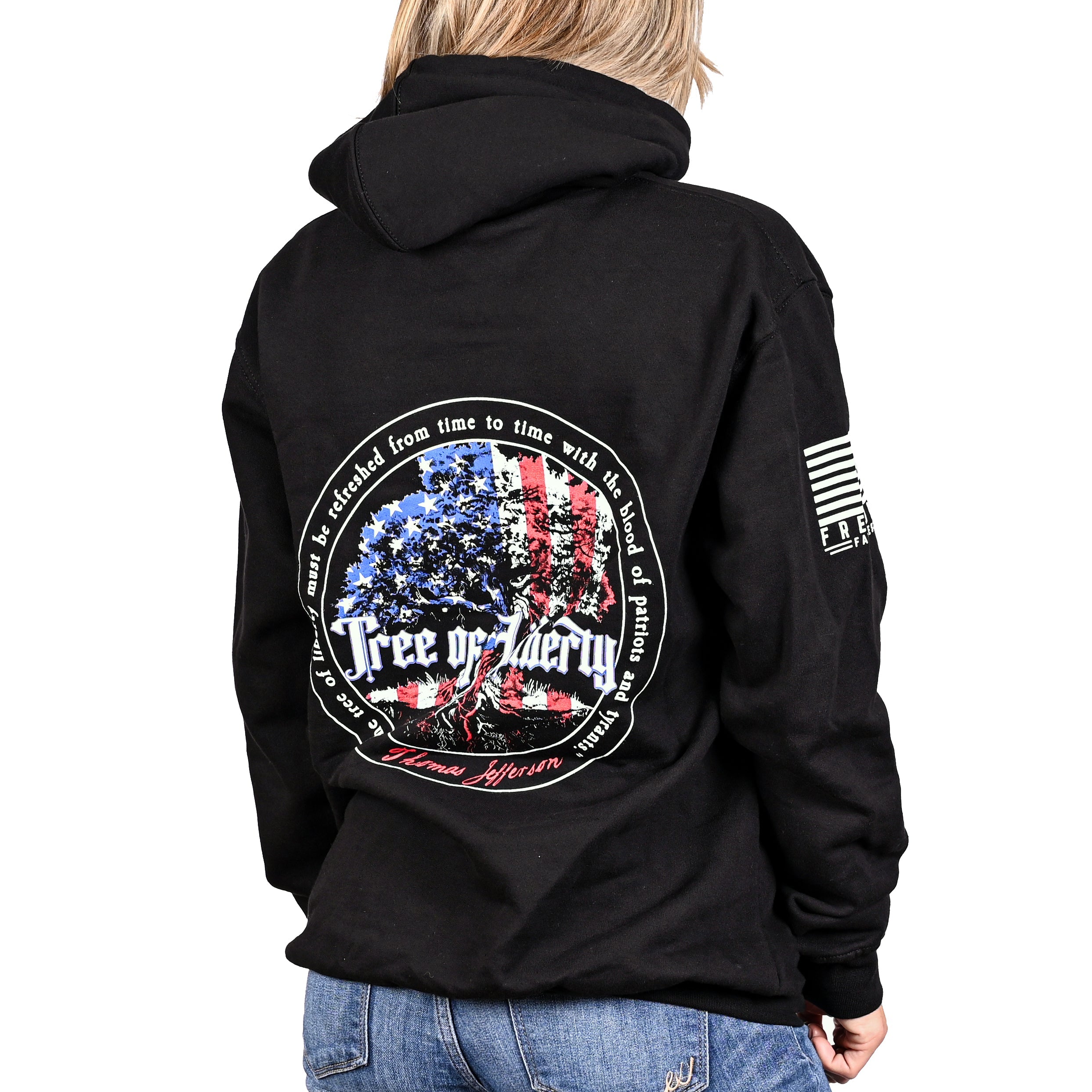 Women's Heavyweight Oversized Tree of Liberty Patriotic Hoodie