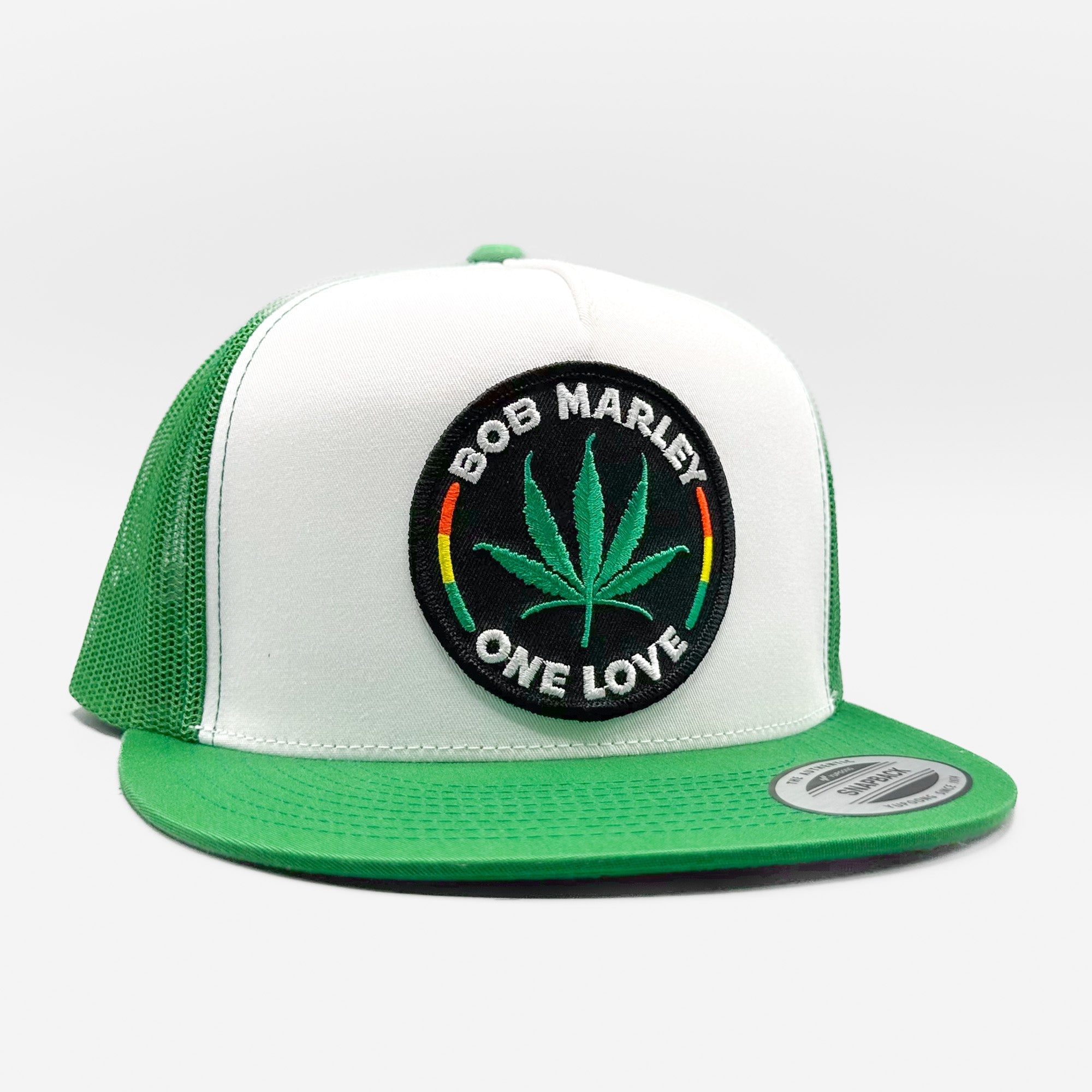 Bob Marley One Love Marijuana 420 Trucker Hat