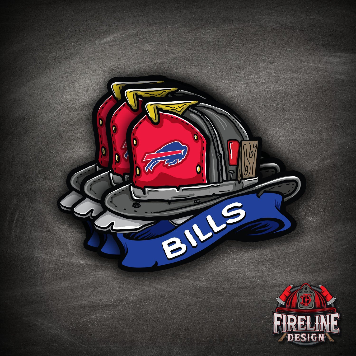 NFL Fire Helmet Sticker - 3 PACK - 0