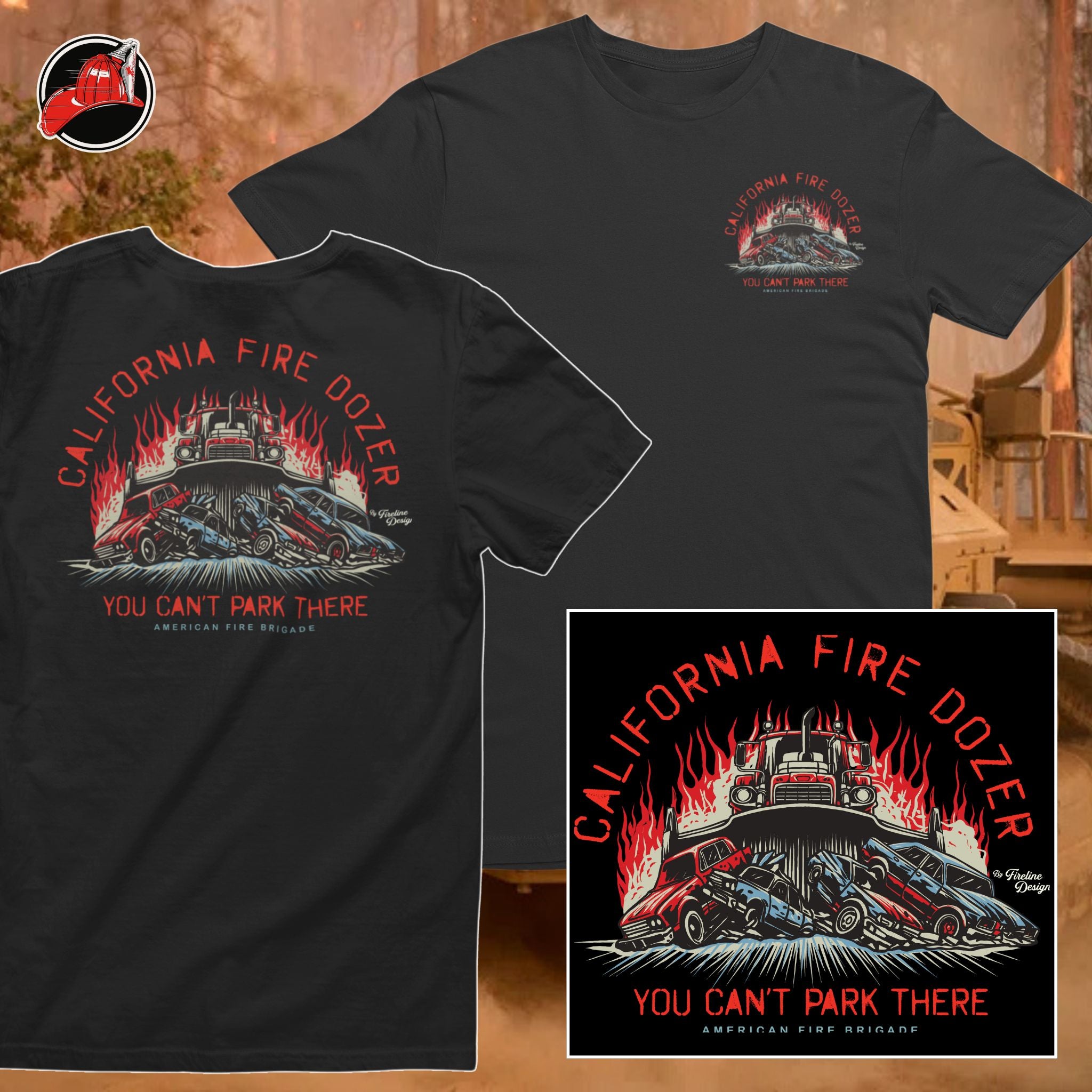 California Fire Dozer Tee