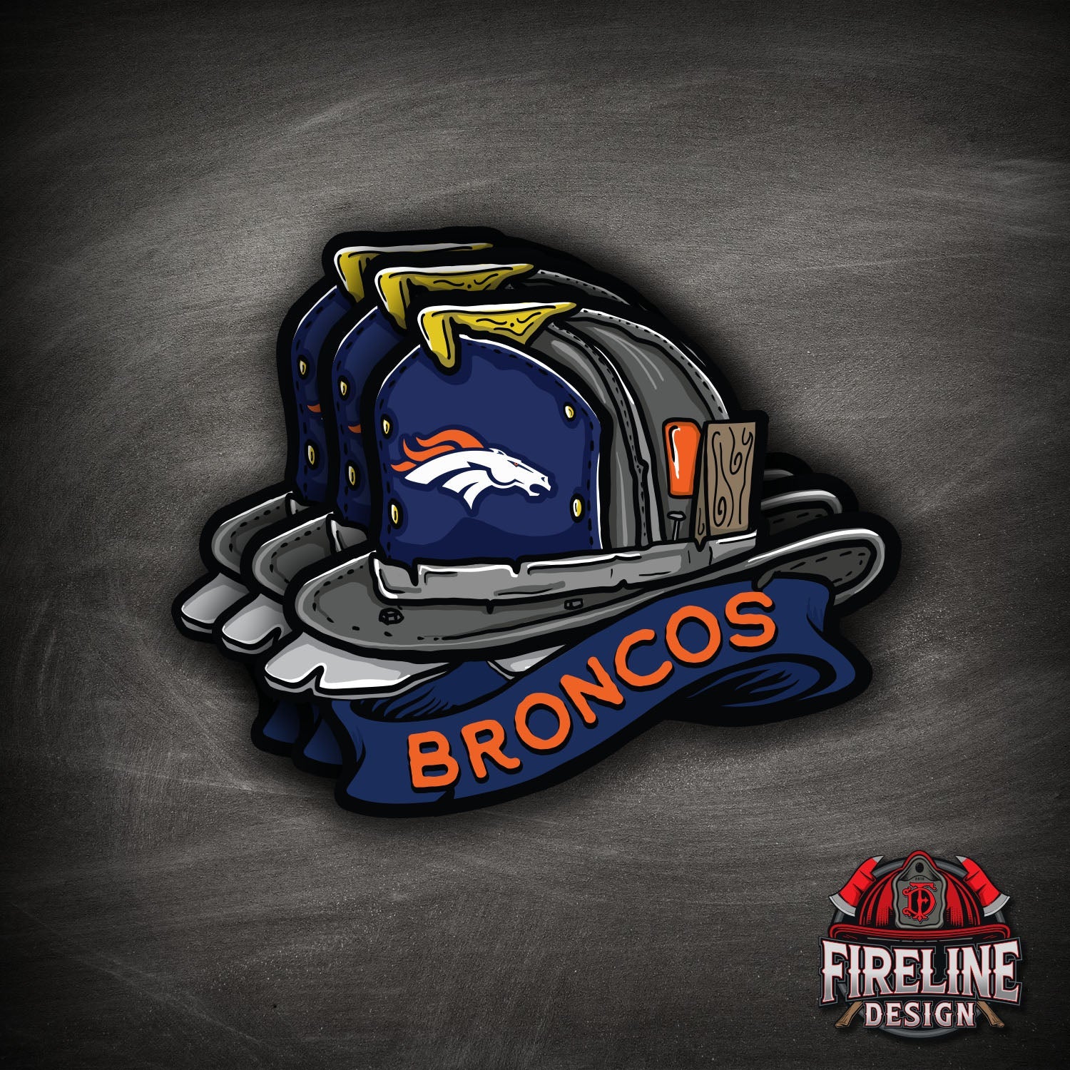 NFL Fire Helmet Sticker - 3 PACK