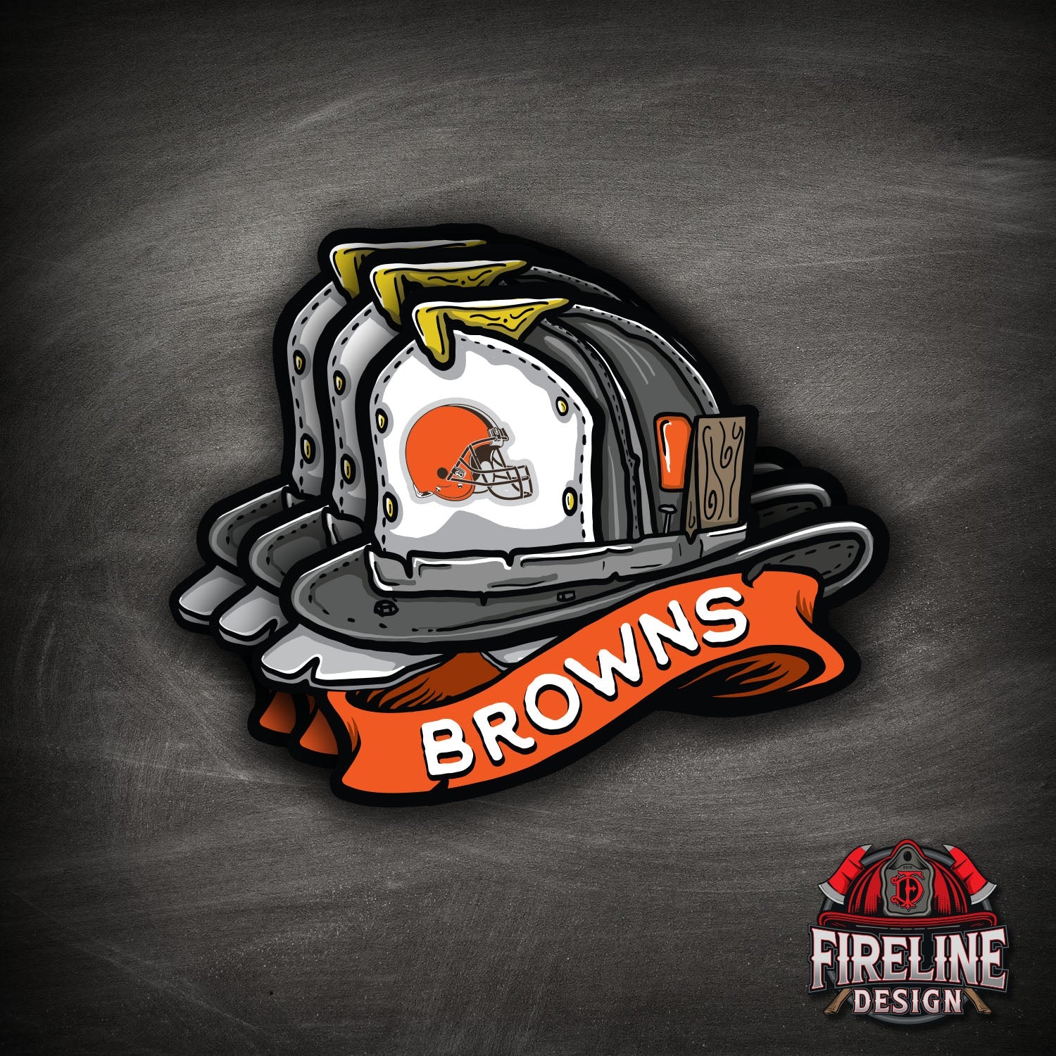 NFL Fire Helmet Sticker - 3 PACK