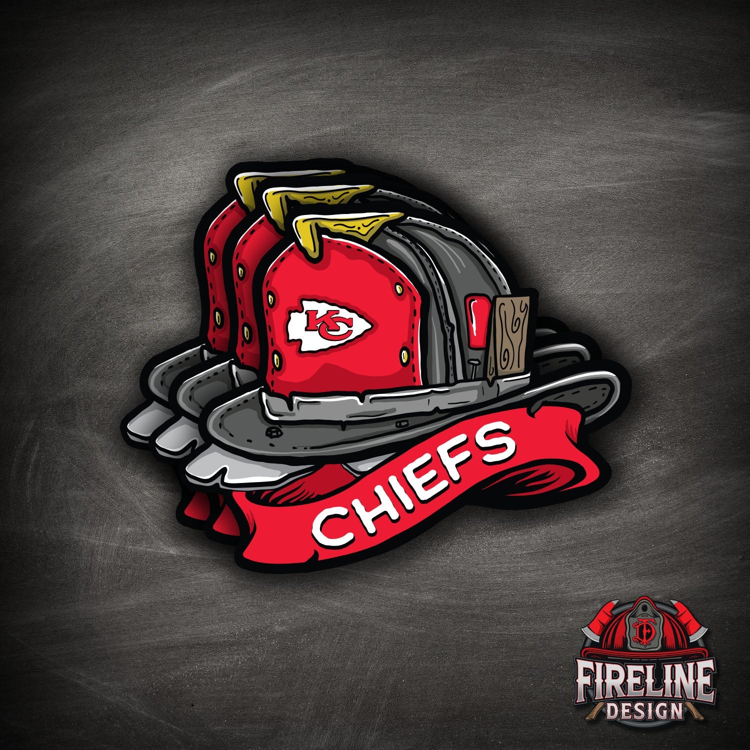 NFL Fire Helmet Sticker - 3 PACK