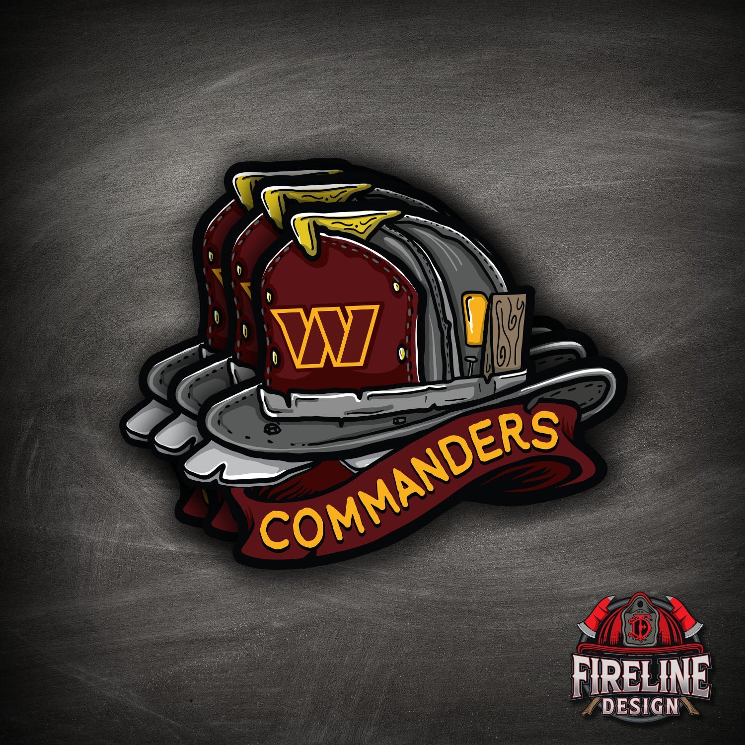 NFL Fire Helmet Sticker - 3 PACK