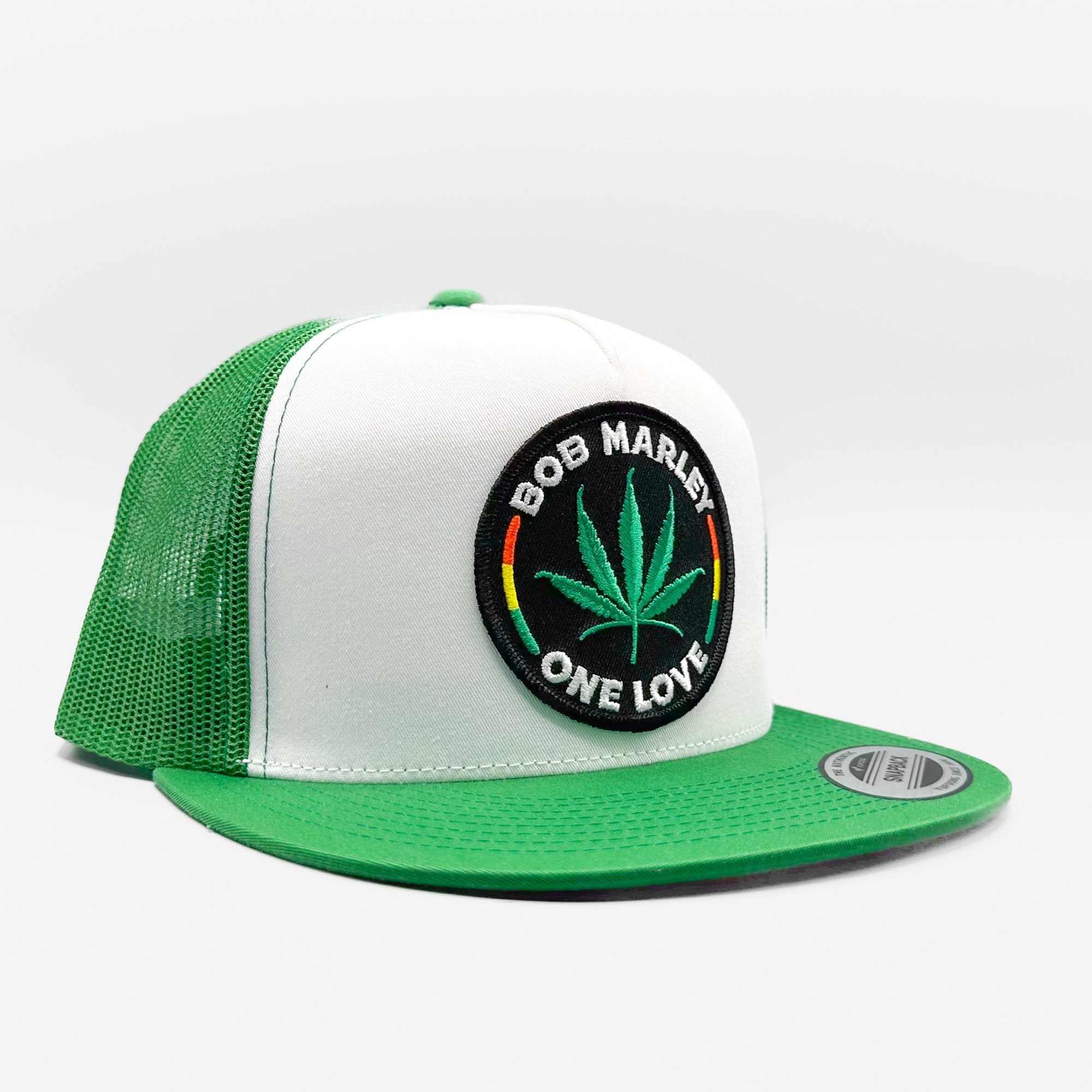 Bob Marley One Love Marijuana 420 Trucker Hat