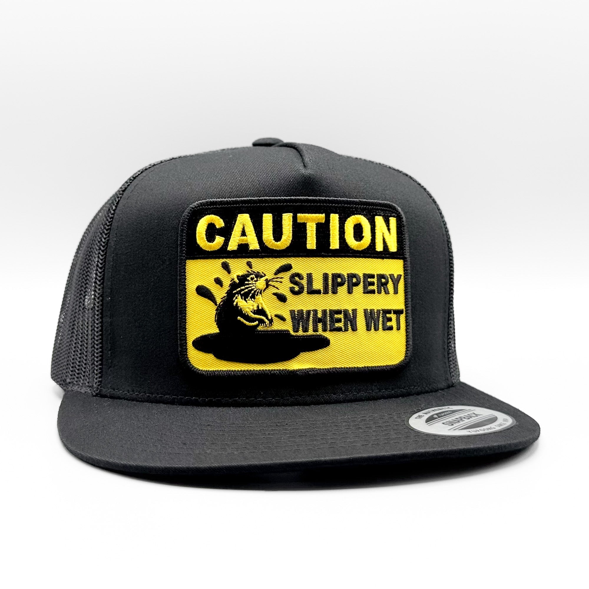 Beavers "Caution Slippery When Wet" Funny Trucker Hat