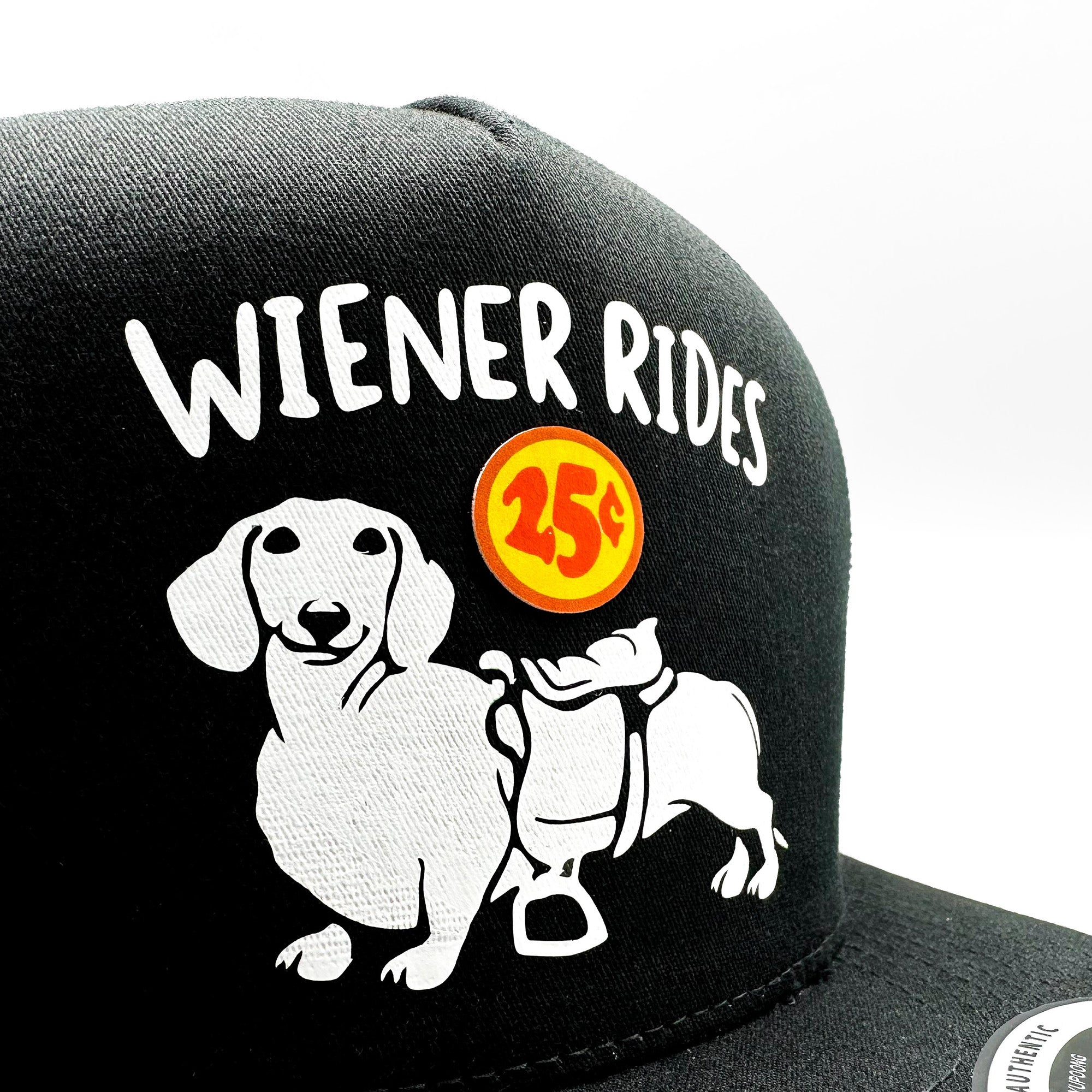 Wiener Rides 25 Cents Funny Dachshund Trucker Hat - 0